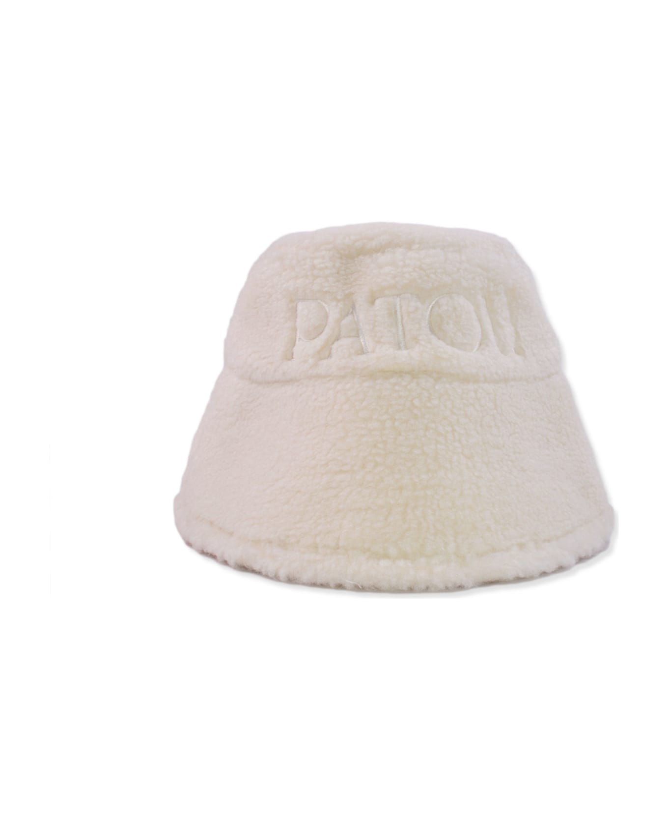 Patou Ivory Cotton Blend Hat - White