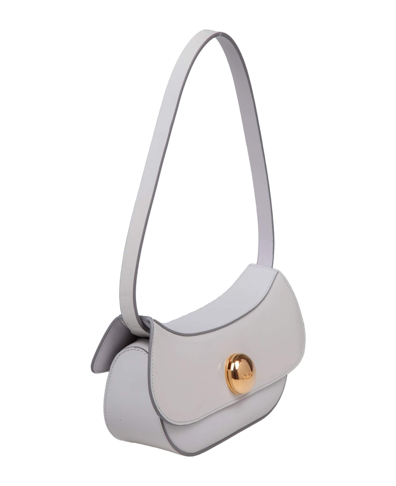 Marni Butterfly Hobo Bag In Gray Leather - Grey