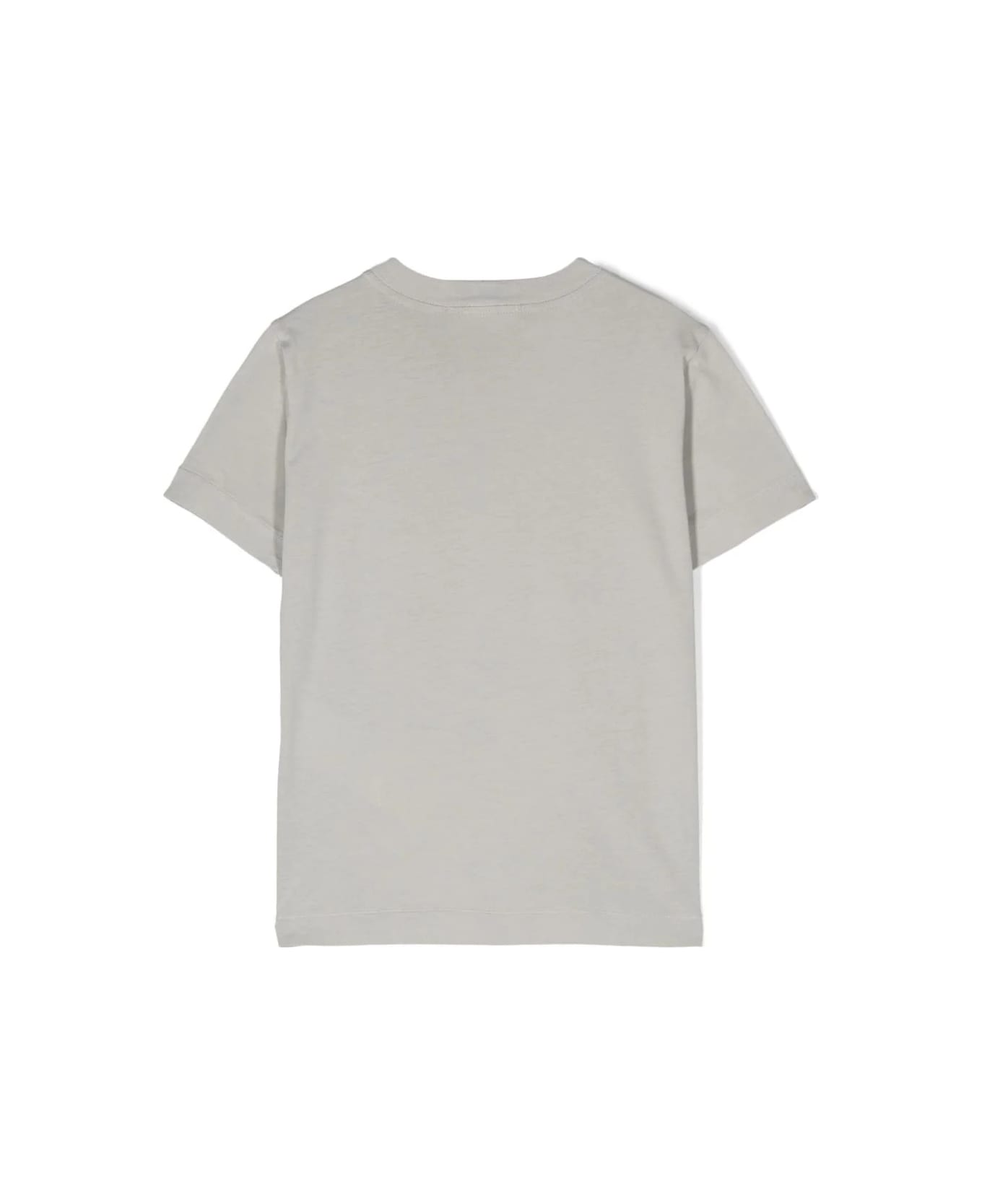 Stone Island Pearl Grey T-shirt With Logo Patch - Grey