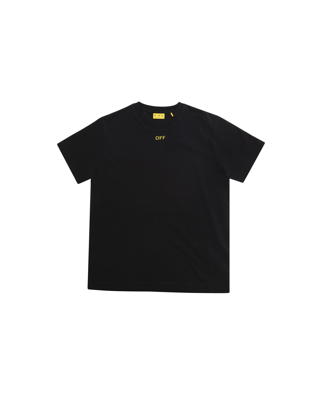 Off-White Black T-shirt With Logo And Stitched Arrow Print In Cotton Boy - Black