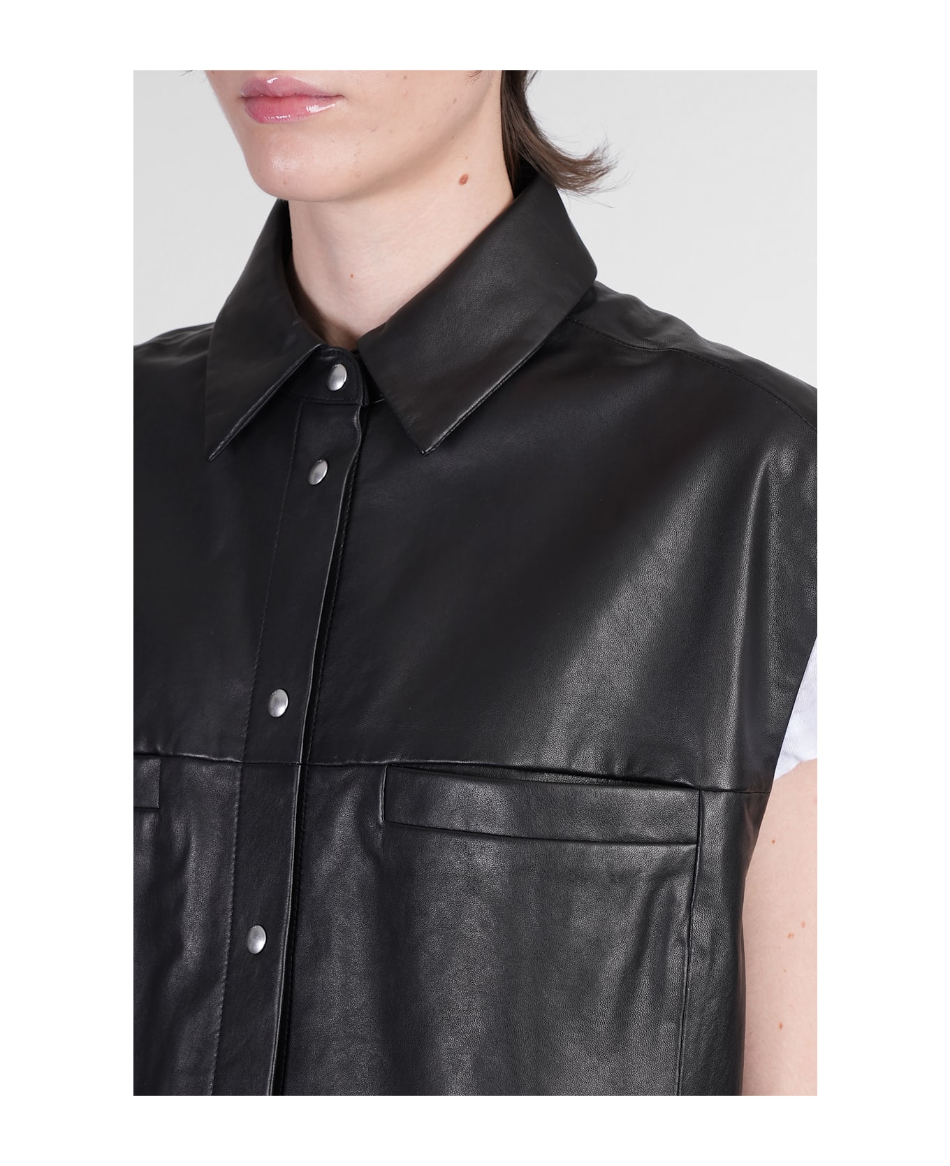 IRO Cadi Shirt In Black Wool And Polyester - black