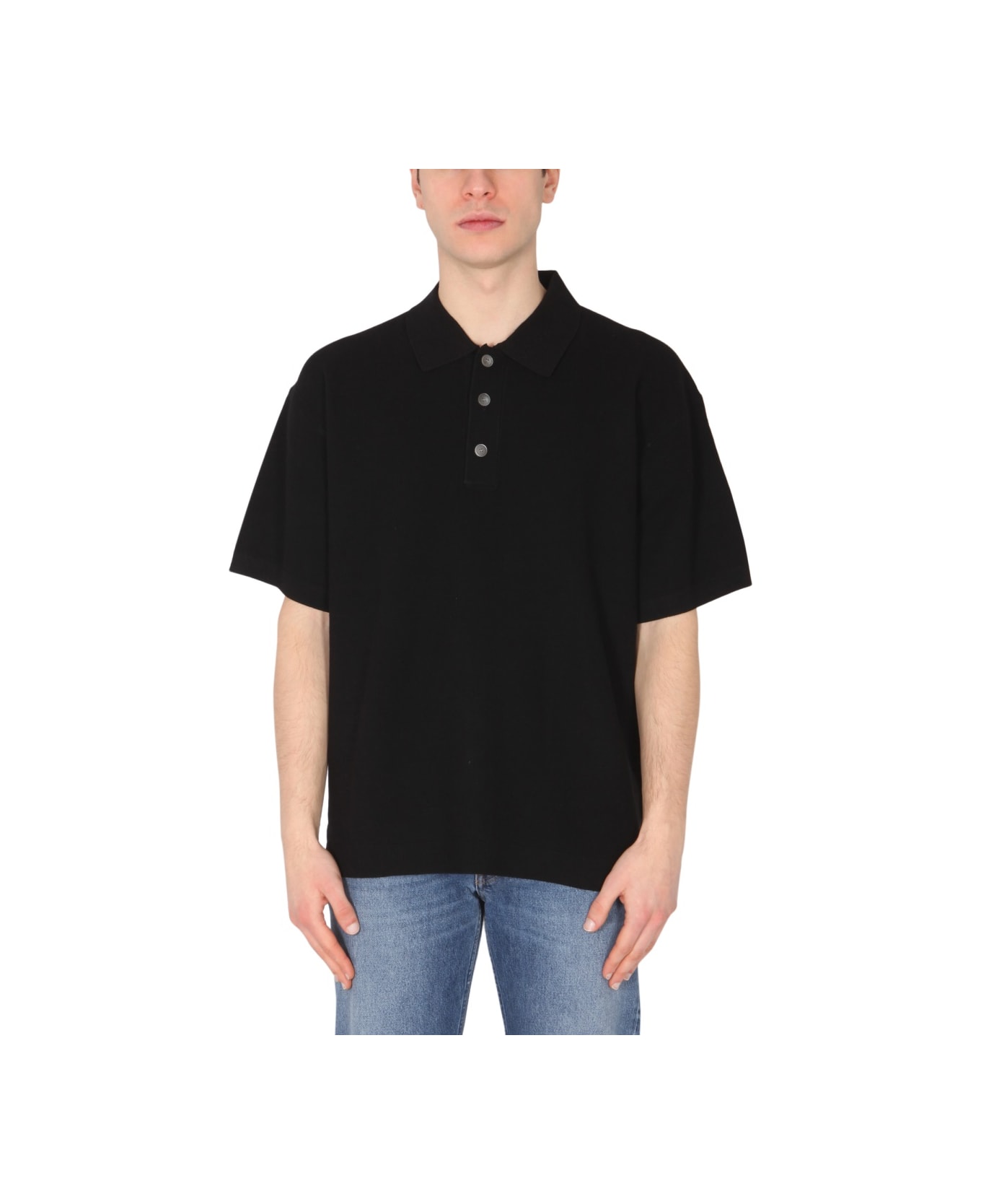 Theory Regular Fit Polo - BLACK