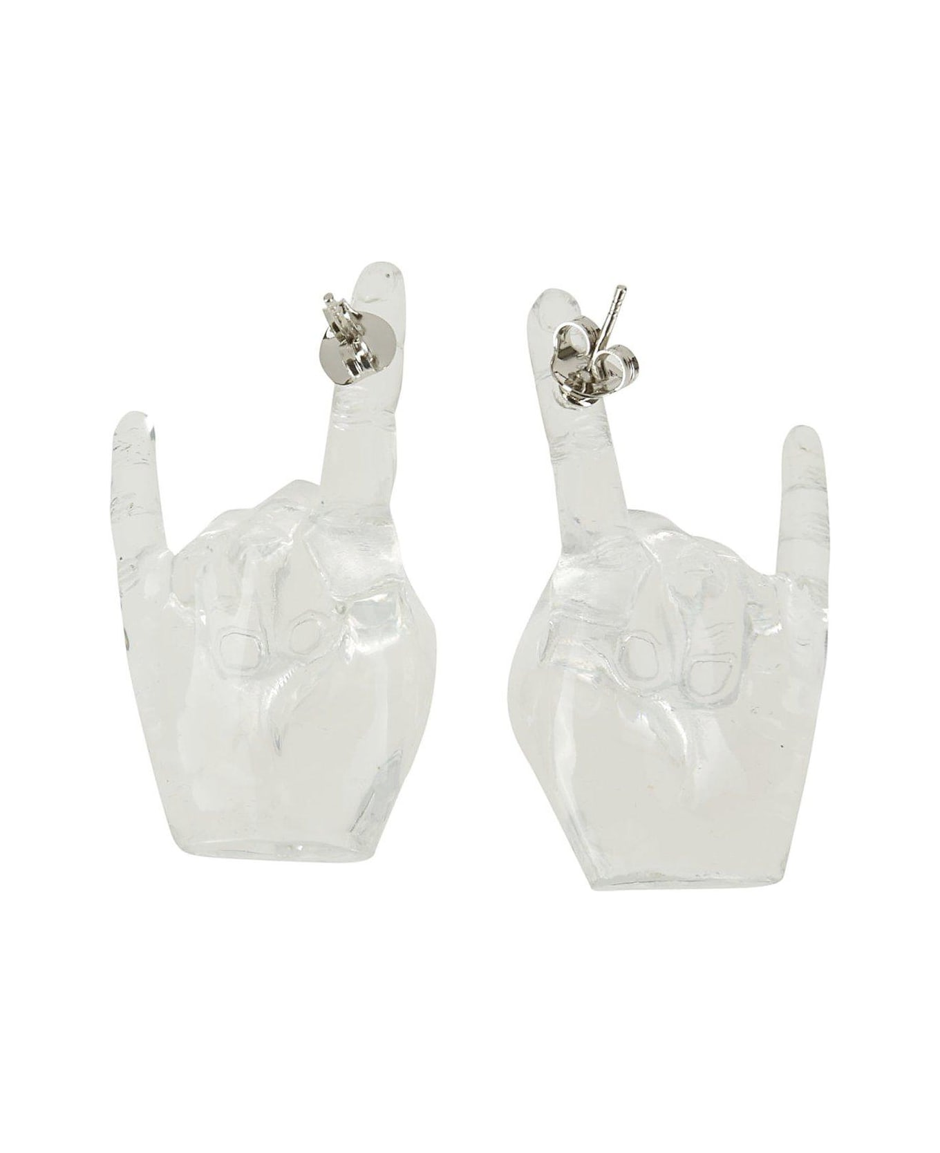 Y/Project Midi Rock On Pendant Earrings - WHITE