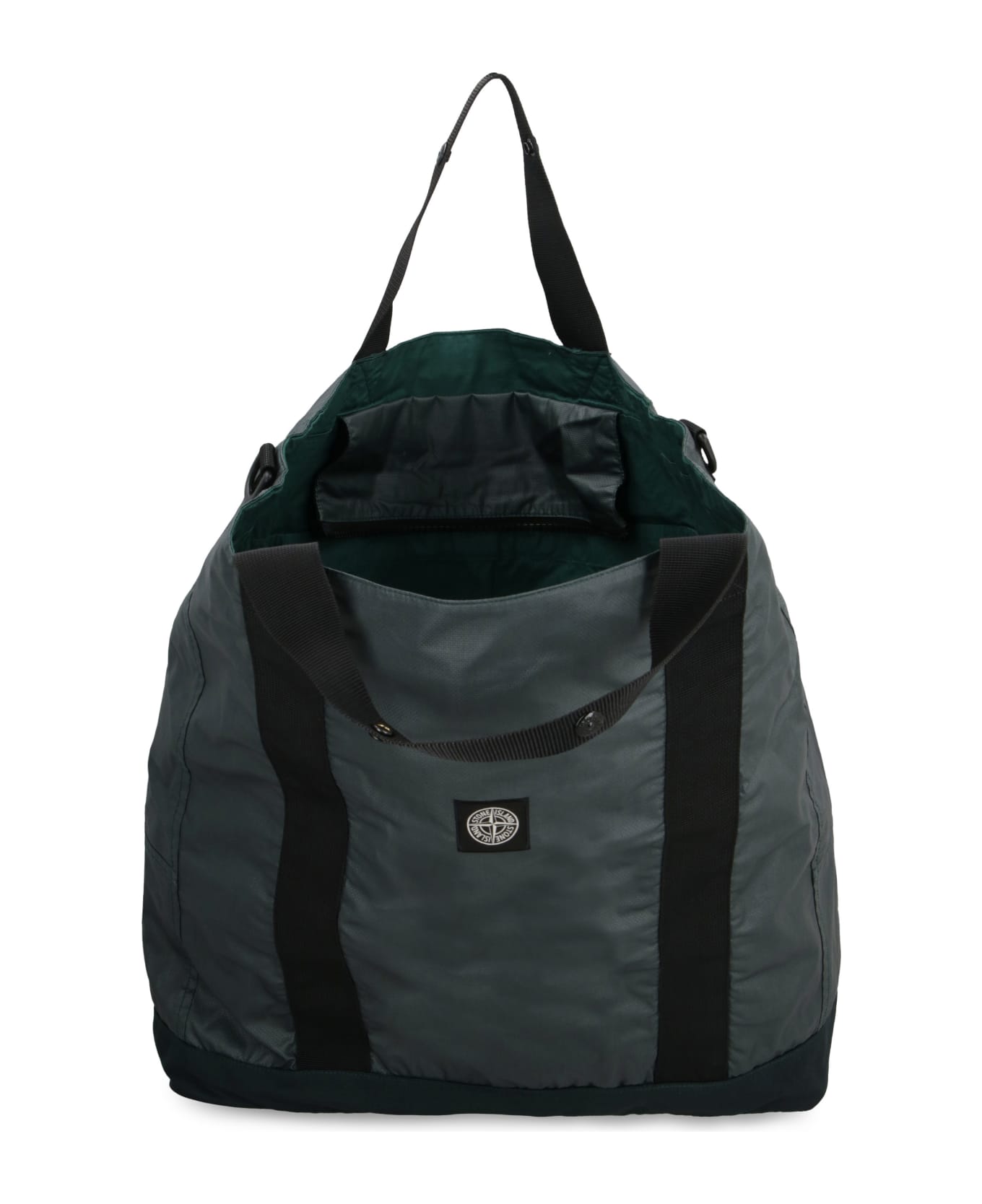 Stone Island Fabric Tote Bag - Bottle green