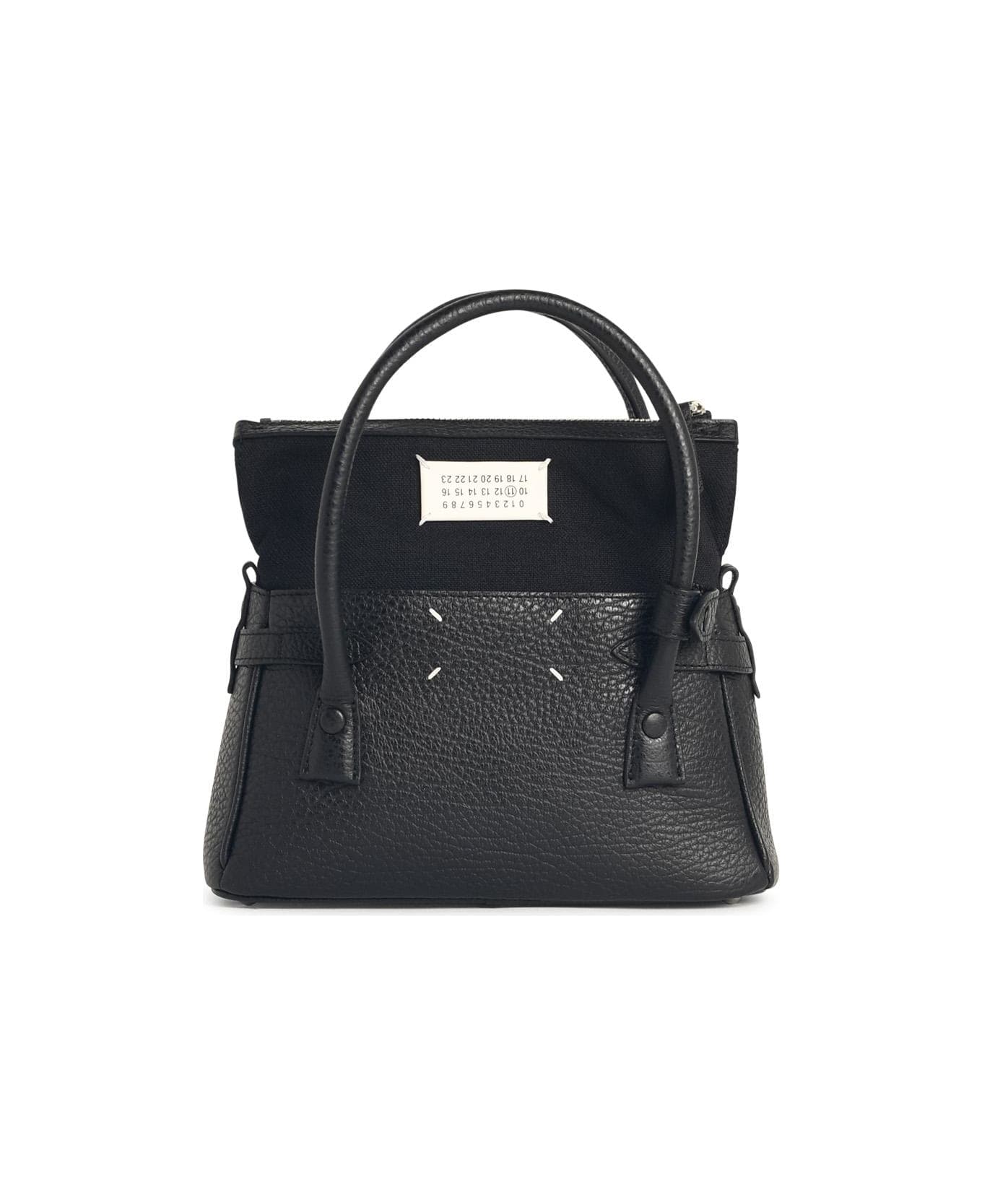 Maison Margiela 'east West' Black Leather Bag - Black