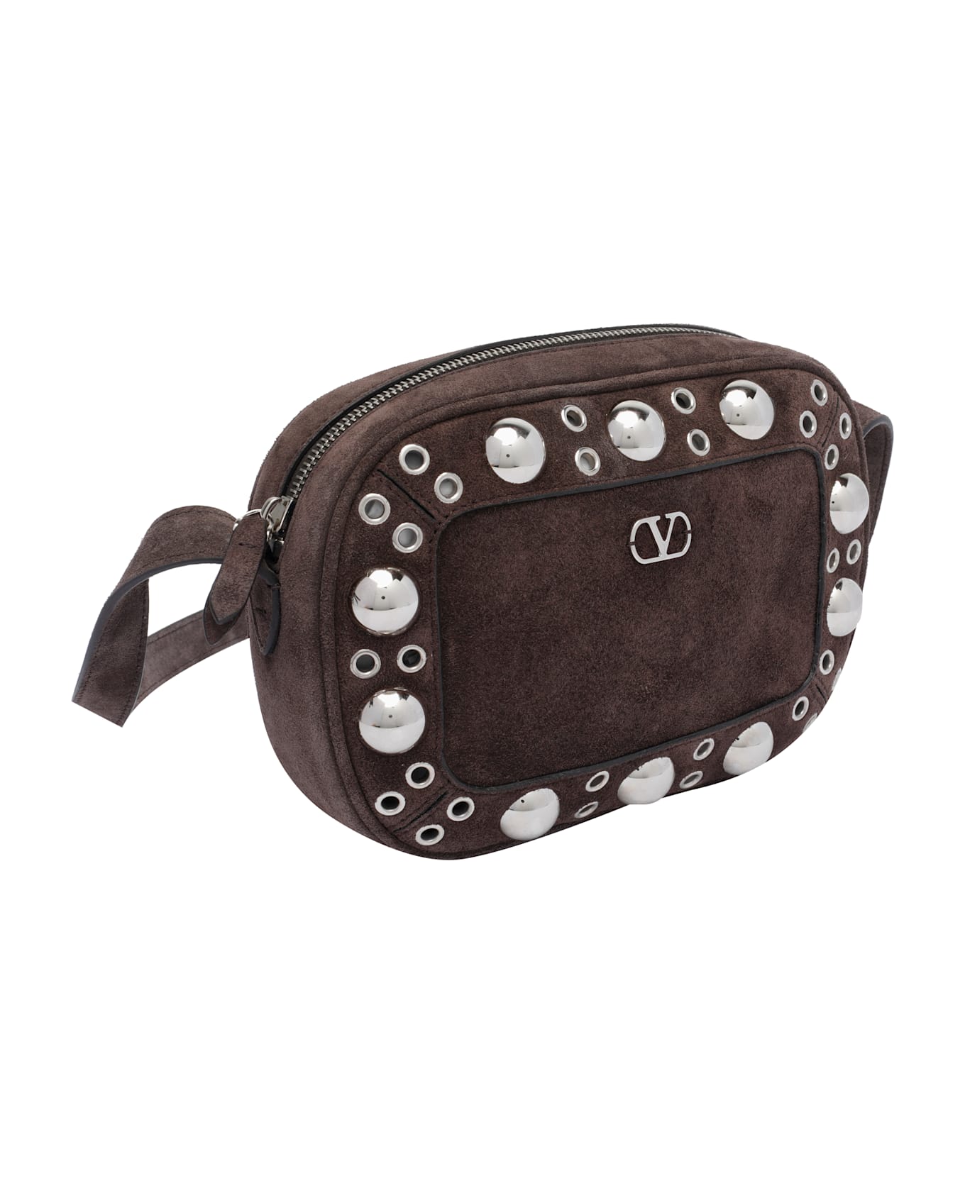 Valentino Garavani Suede Nellcote Crossbody Bag - Brown