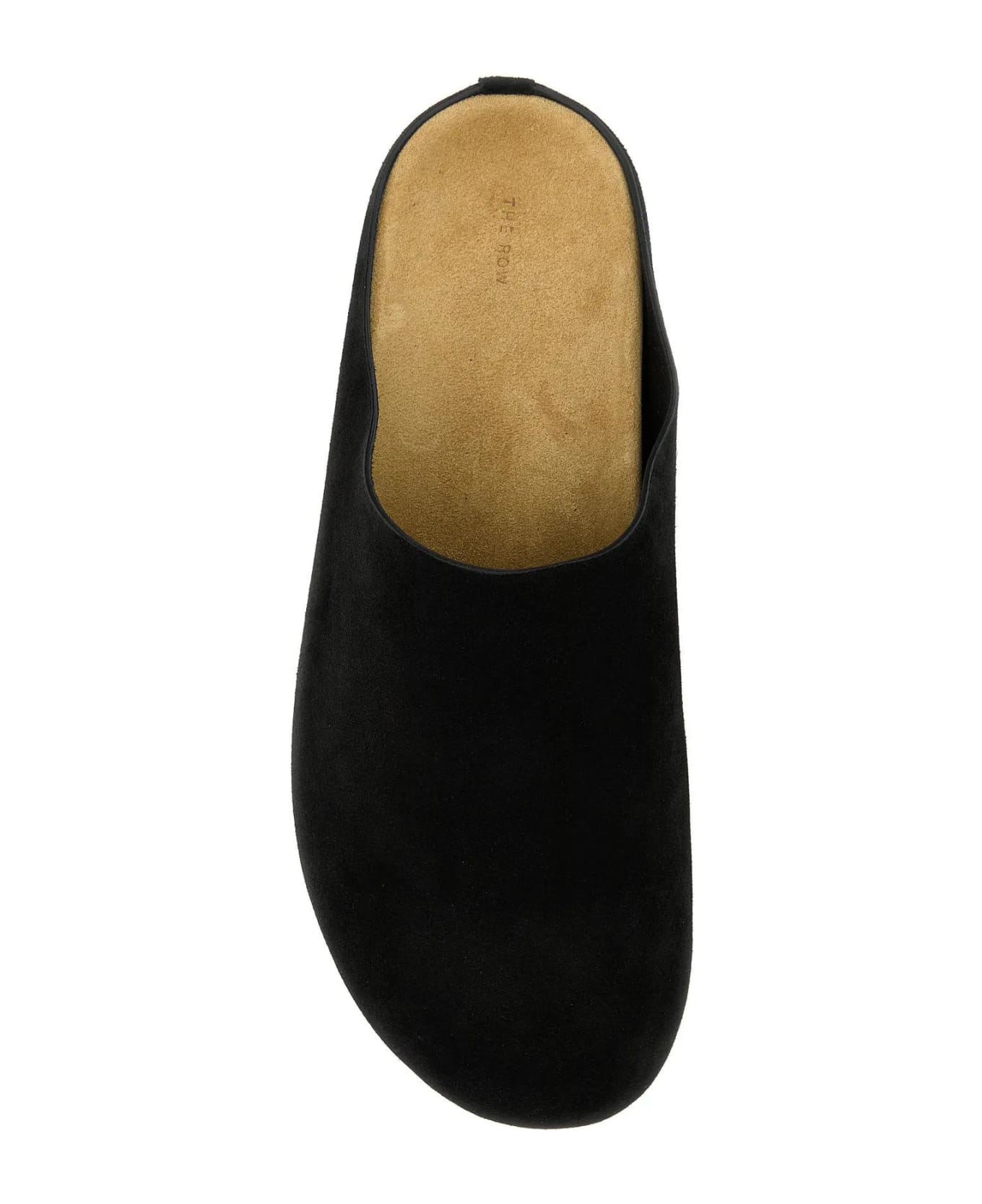 The Row Black Suede Hugo Slippers - BLACK その他各種シューズ