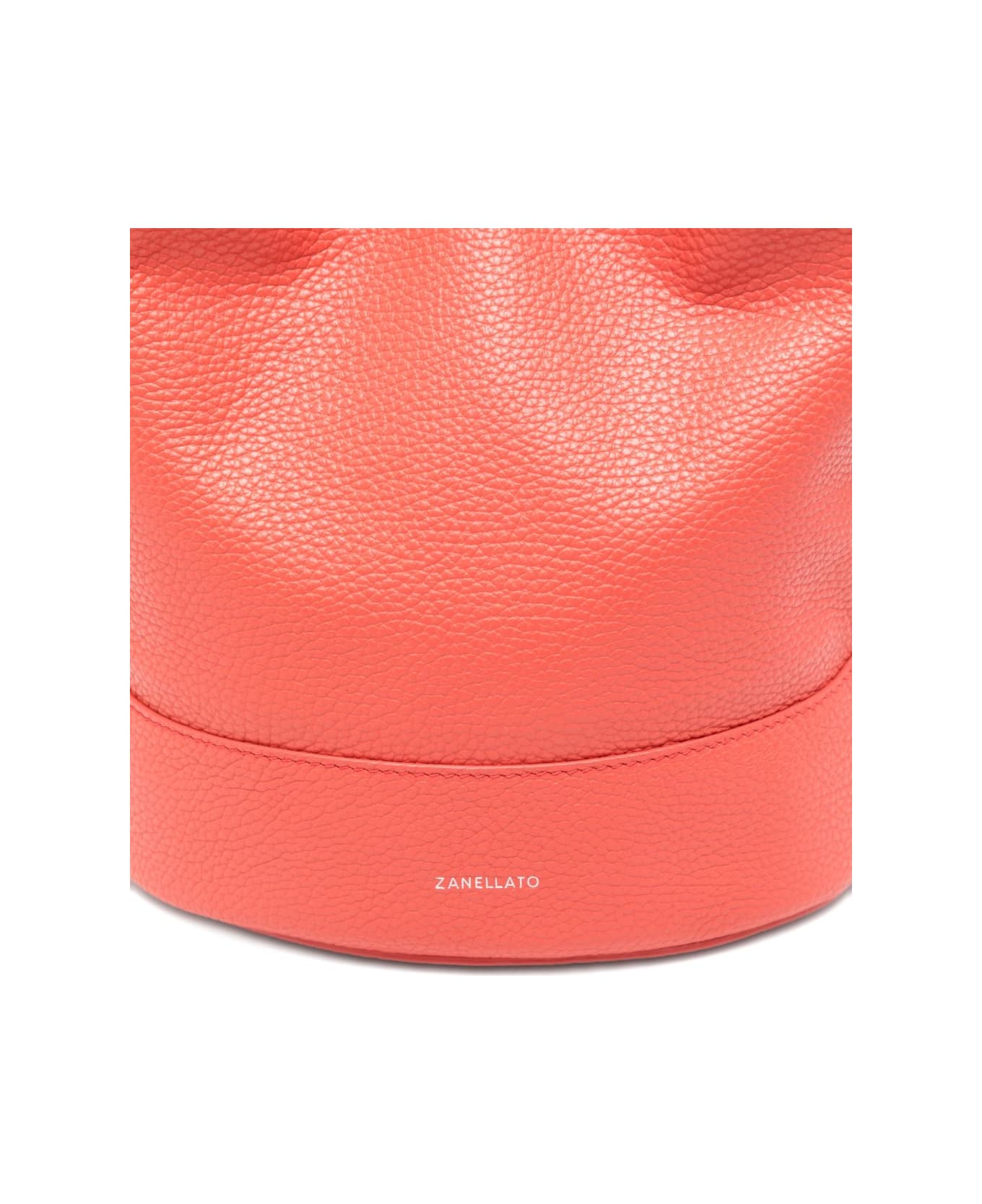 Zanellato Monda' Daily Small Leather Bucket Bag - Red