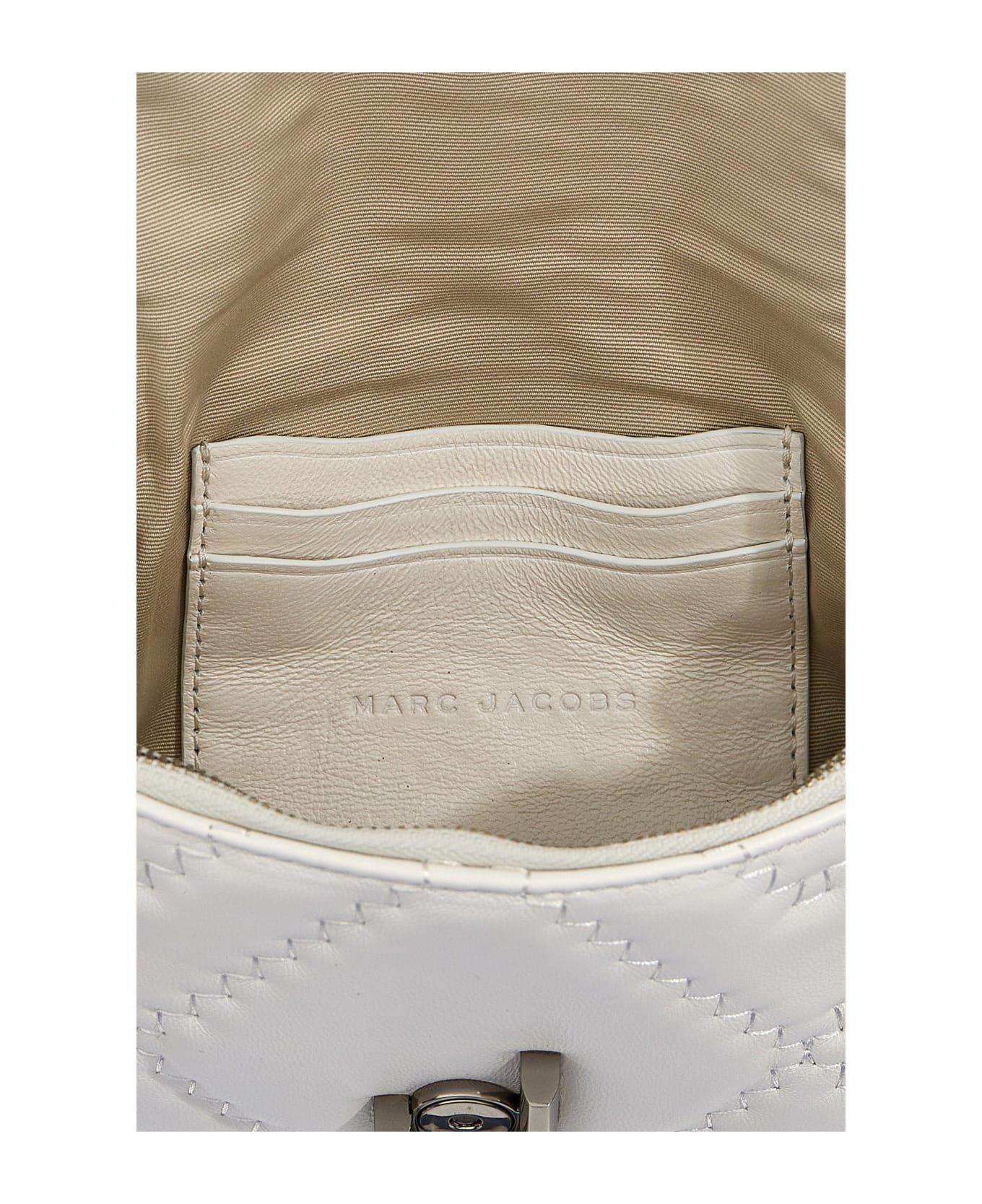 Marc Jacobs White Leather J Marc Shoulder Bag - White
