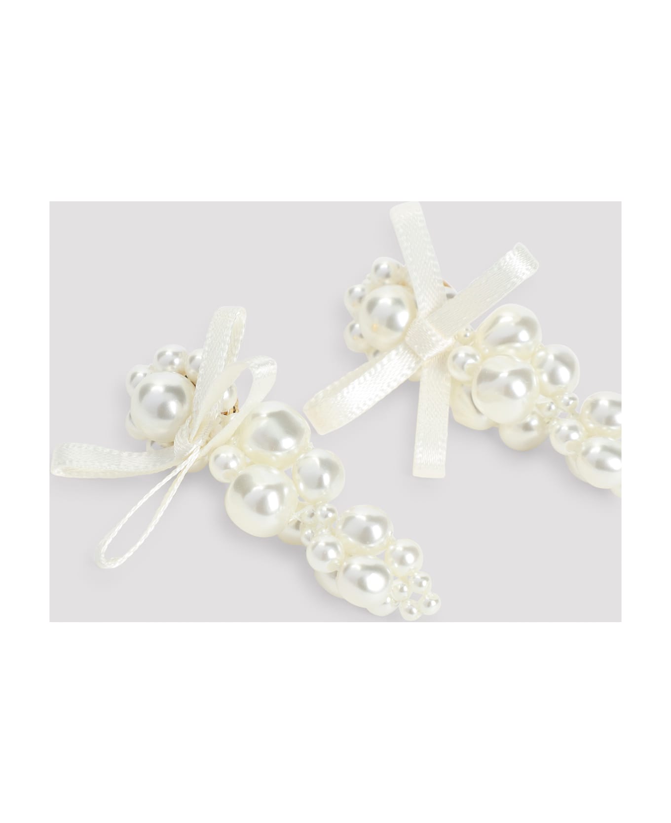 Simone Rocha Petit Bow Detail Cluster Earrings - Pearl