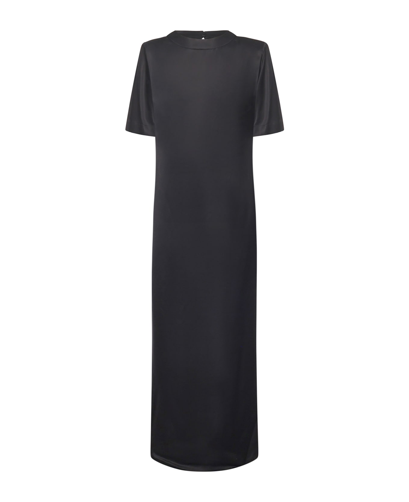 Nineminutes Half Sleeve Satin Dress - Black