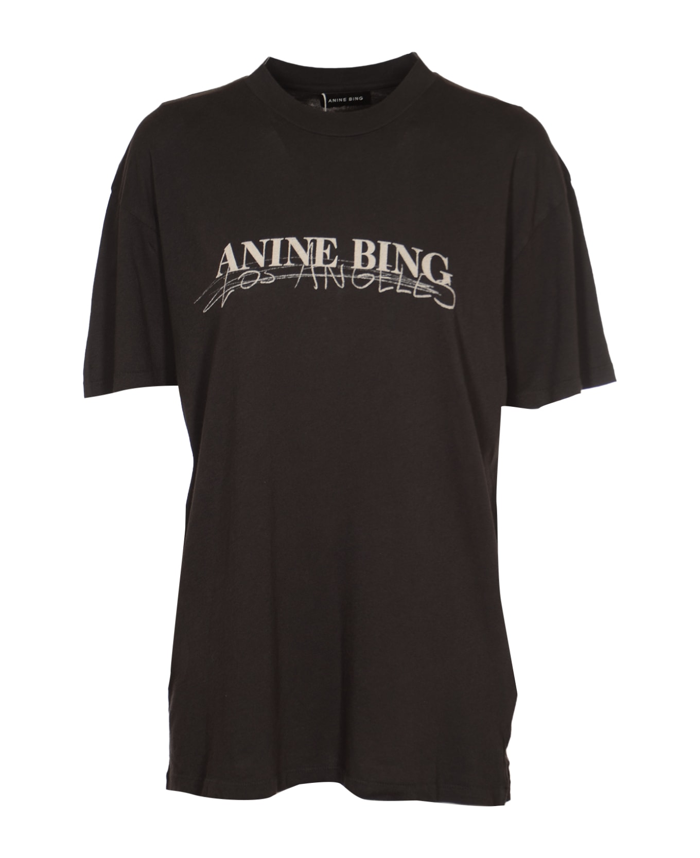 Anine Bing Printed T-shirt - BLACK