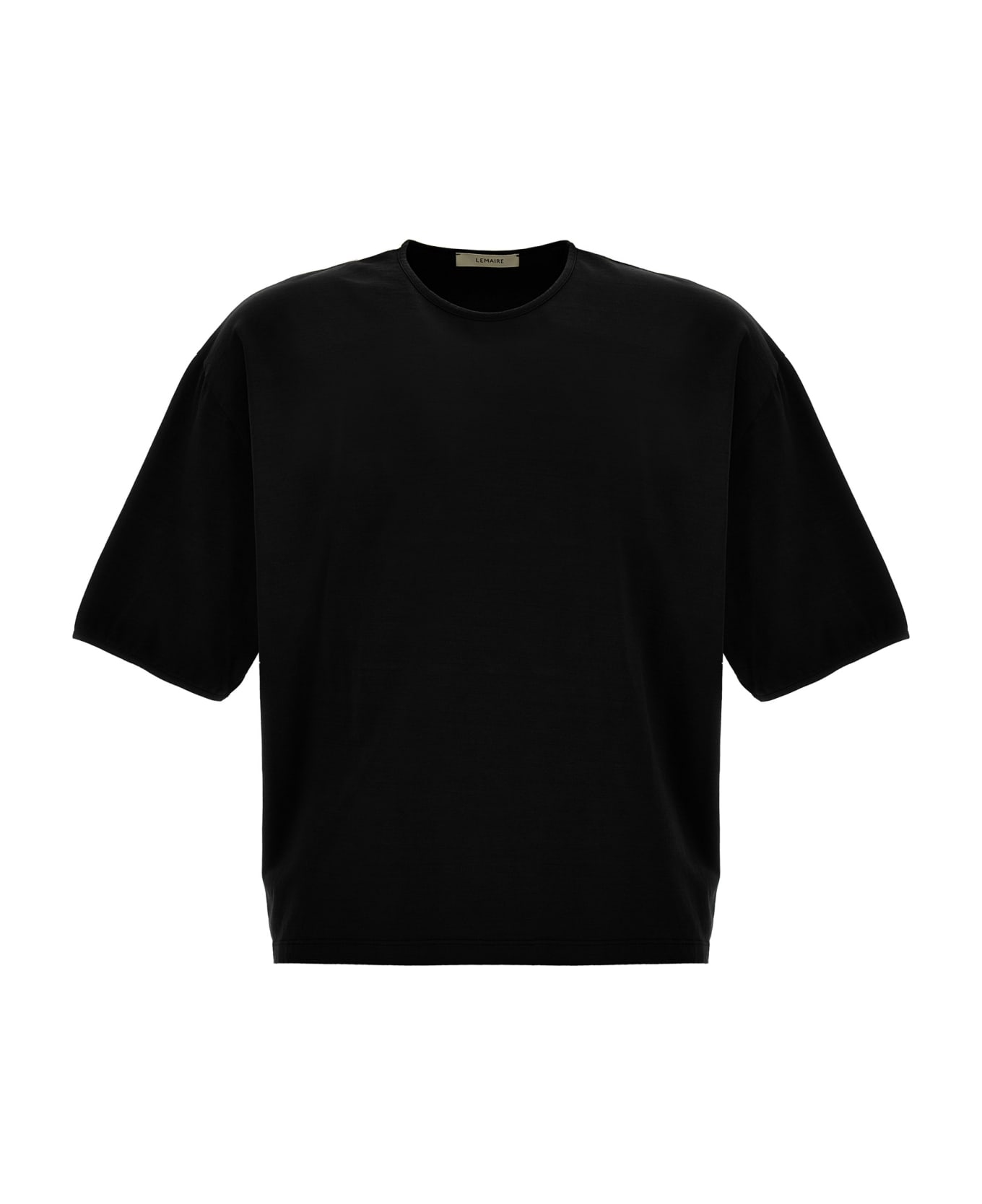 Lemaire Mercerized Cotton T-shirt - Black   シャツ