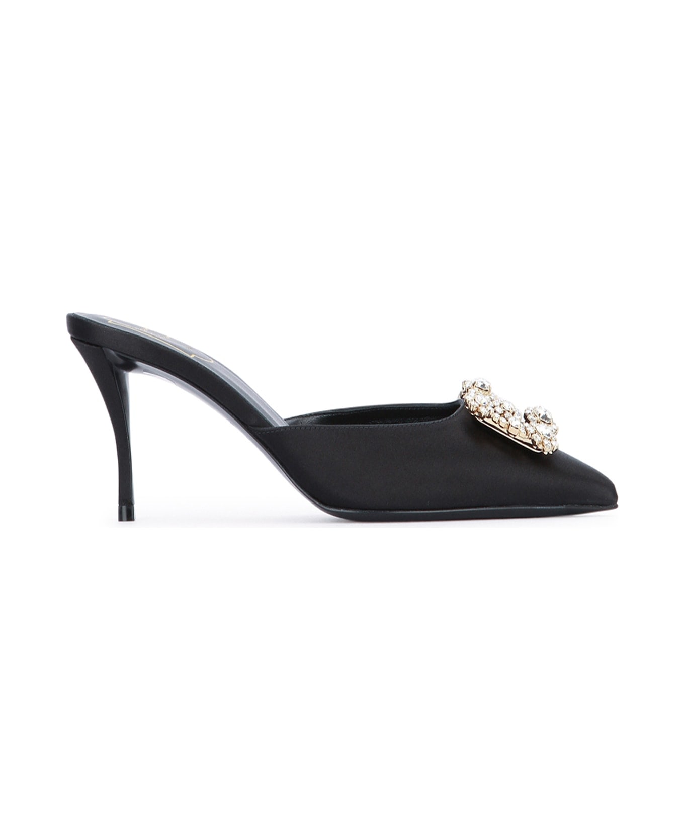 Roger Vivier Flower Strass Mule 65 - NERO