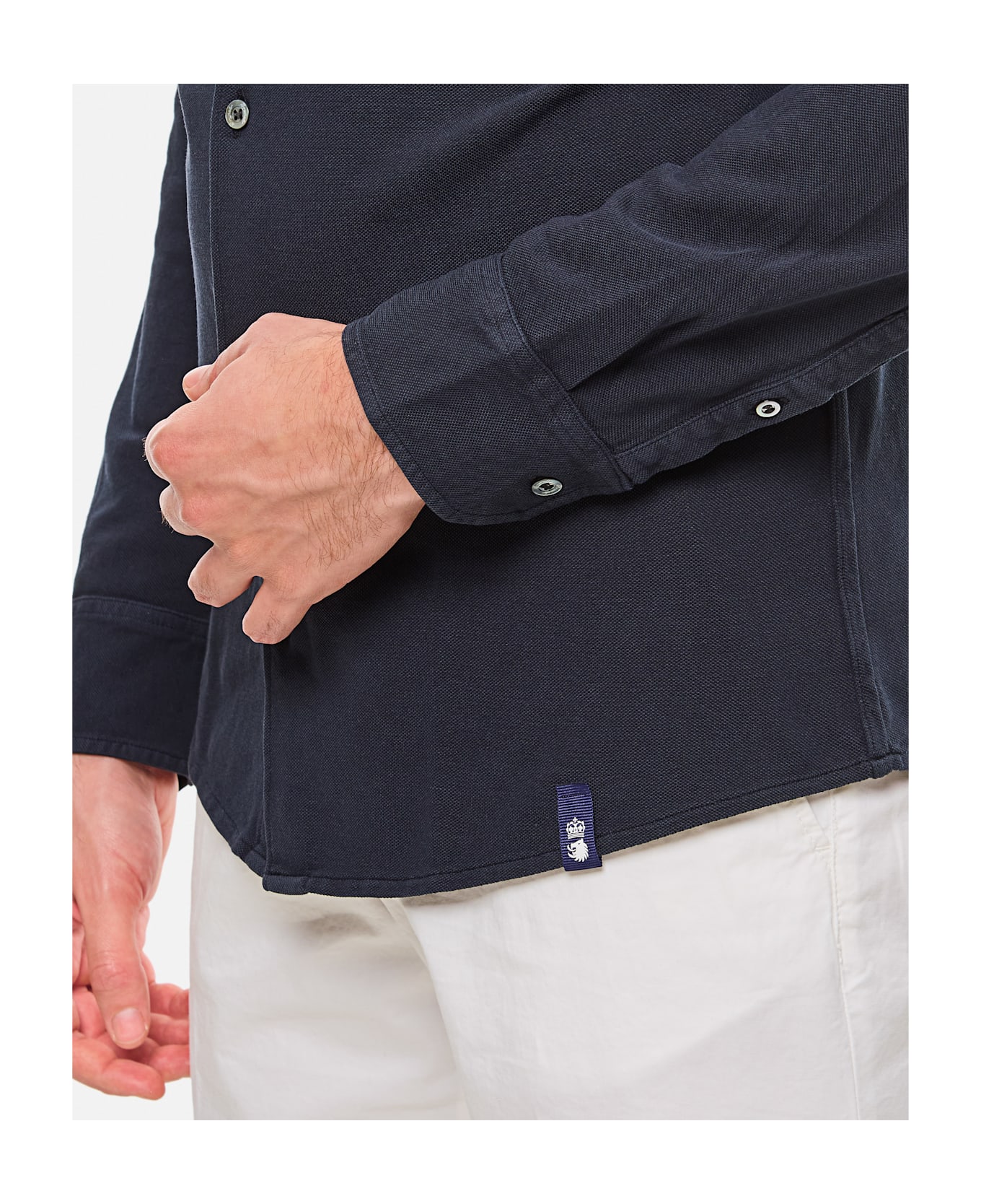 Drumohr Piquet Shirt - Blue
