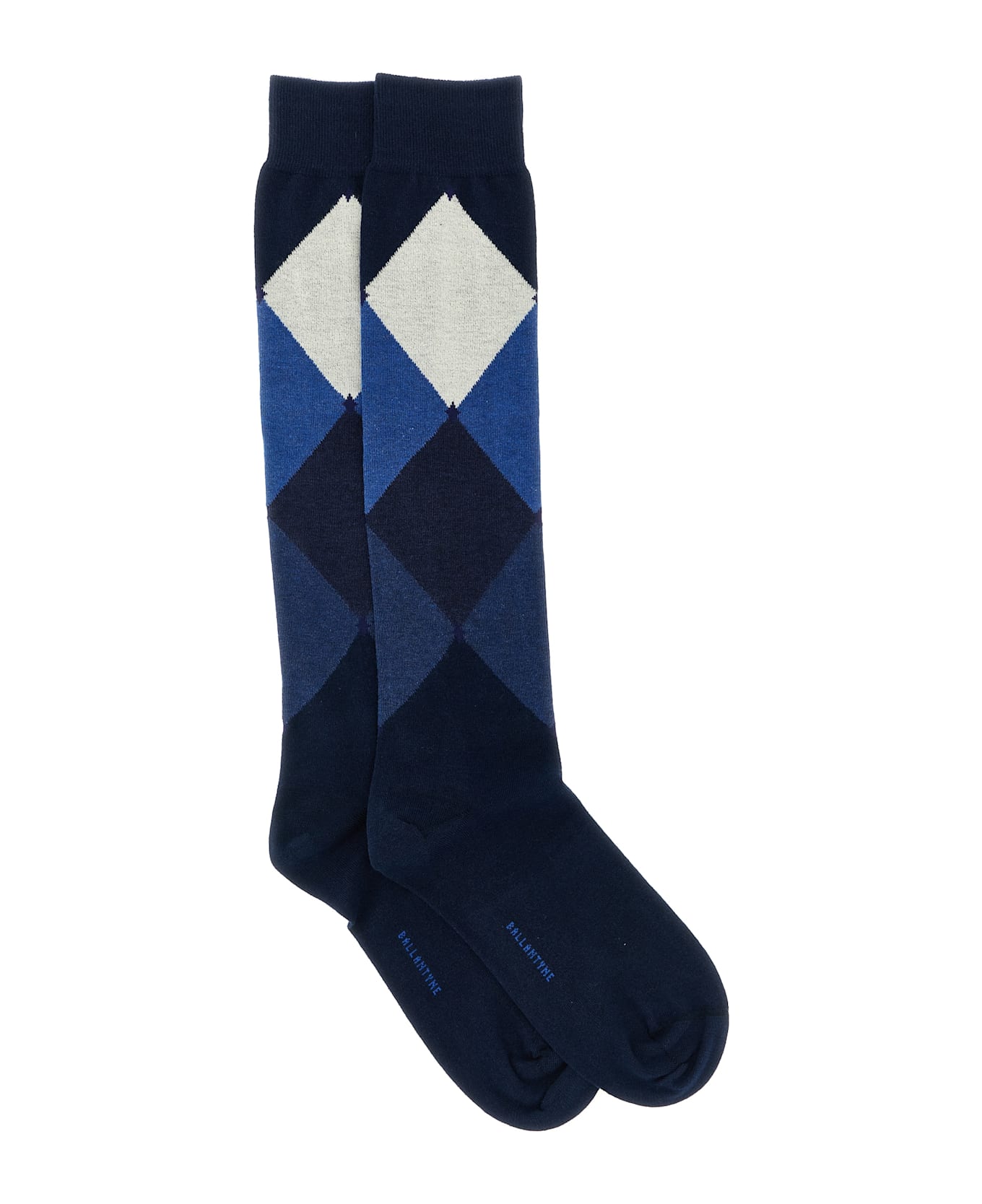 Ballantyne Diamond-shaped Socks - Blue