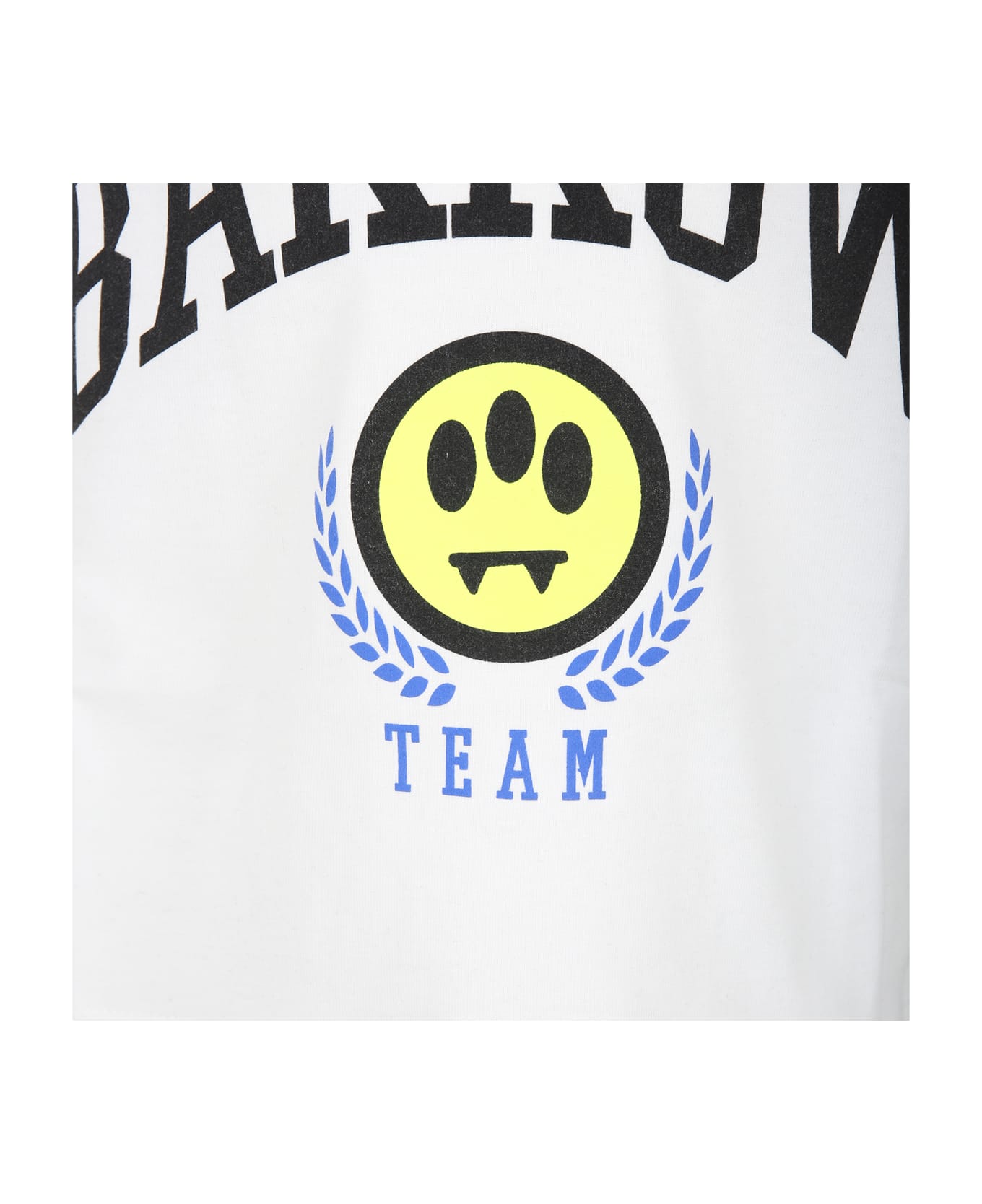 Barrow White T-shirt For Kids With Smiley - Oof White