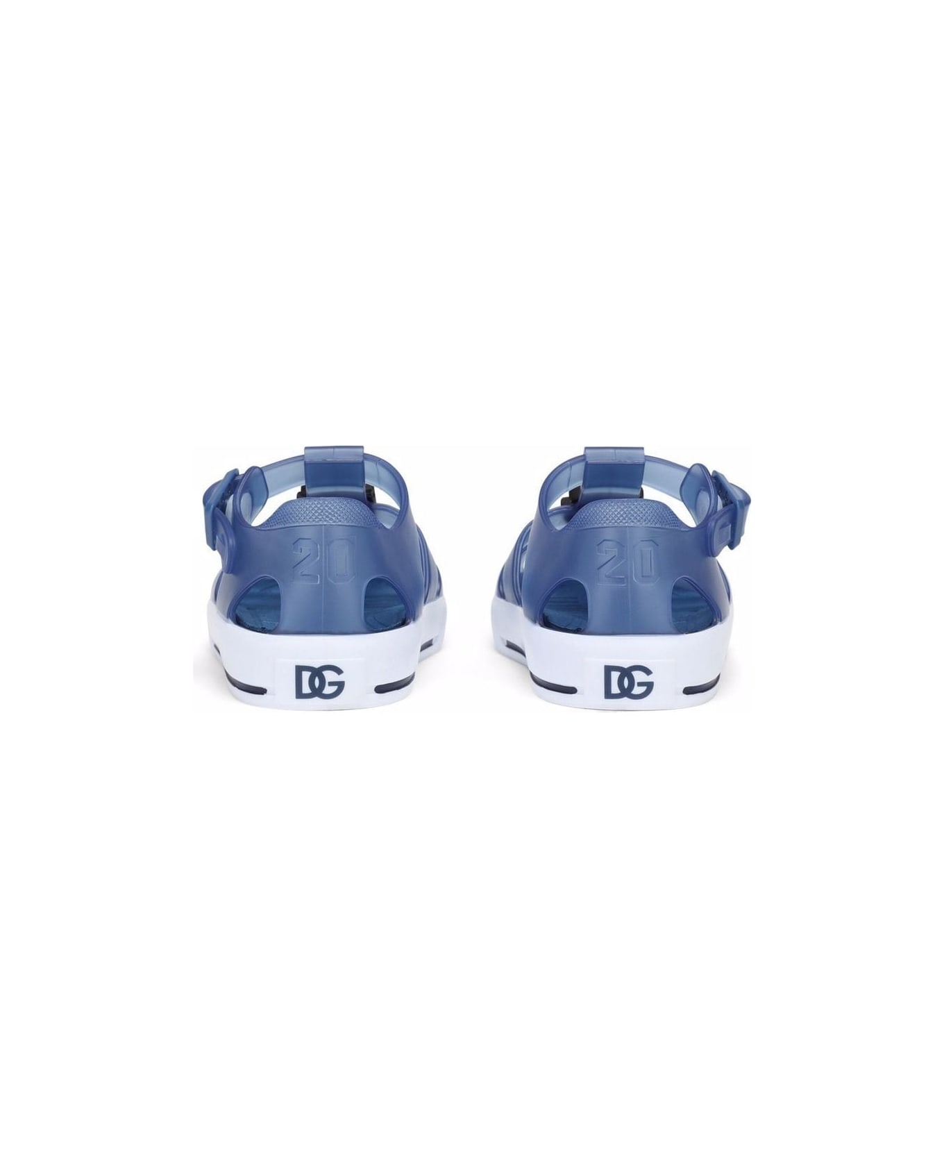 Dolce & Gabbana Blue Rubber Sandals - Blue