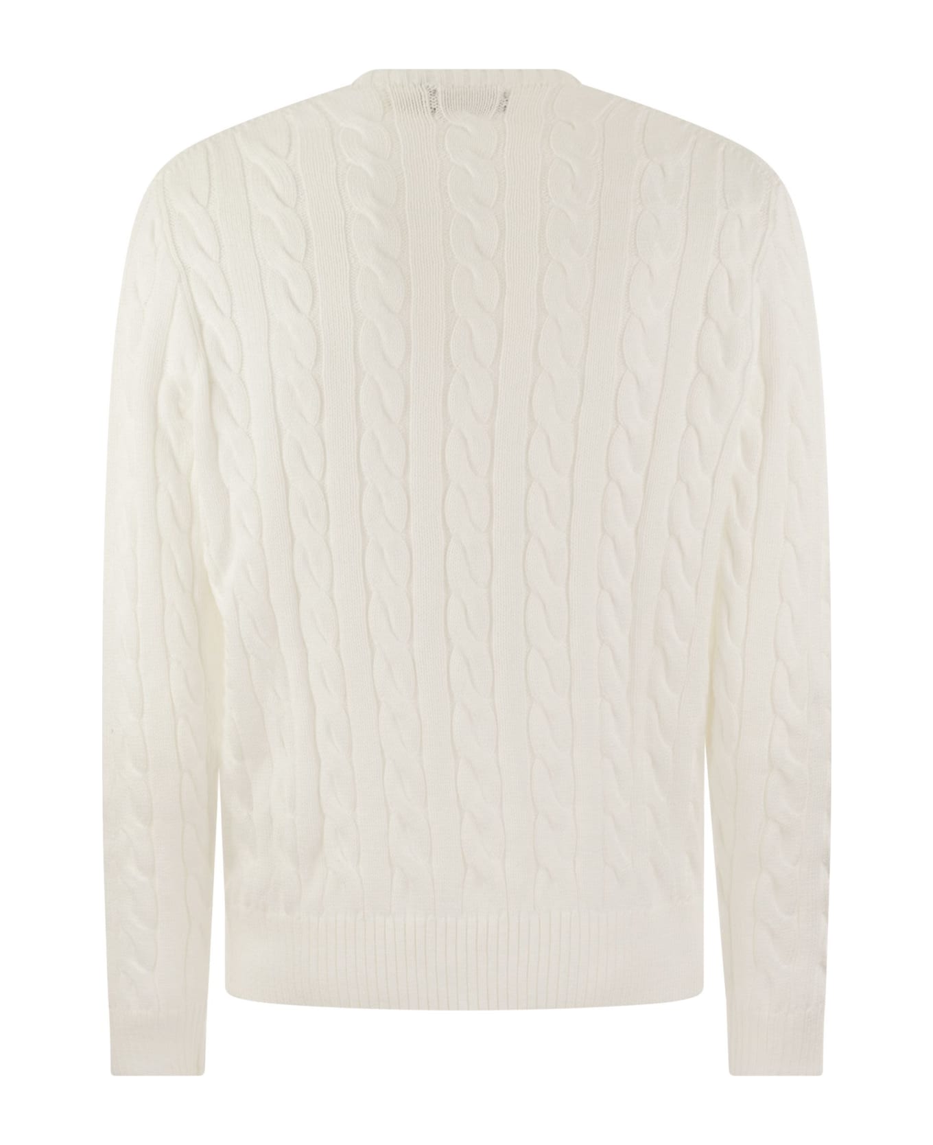 Polo Ralph Lauren Plaited Cotton Jersey - White