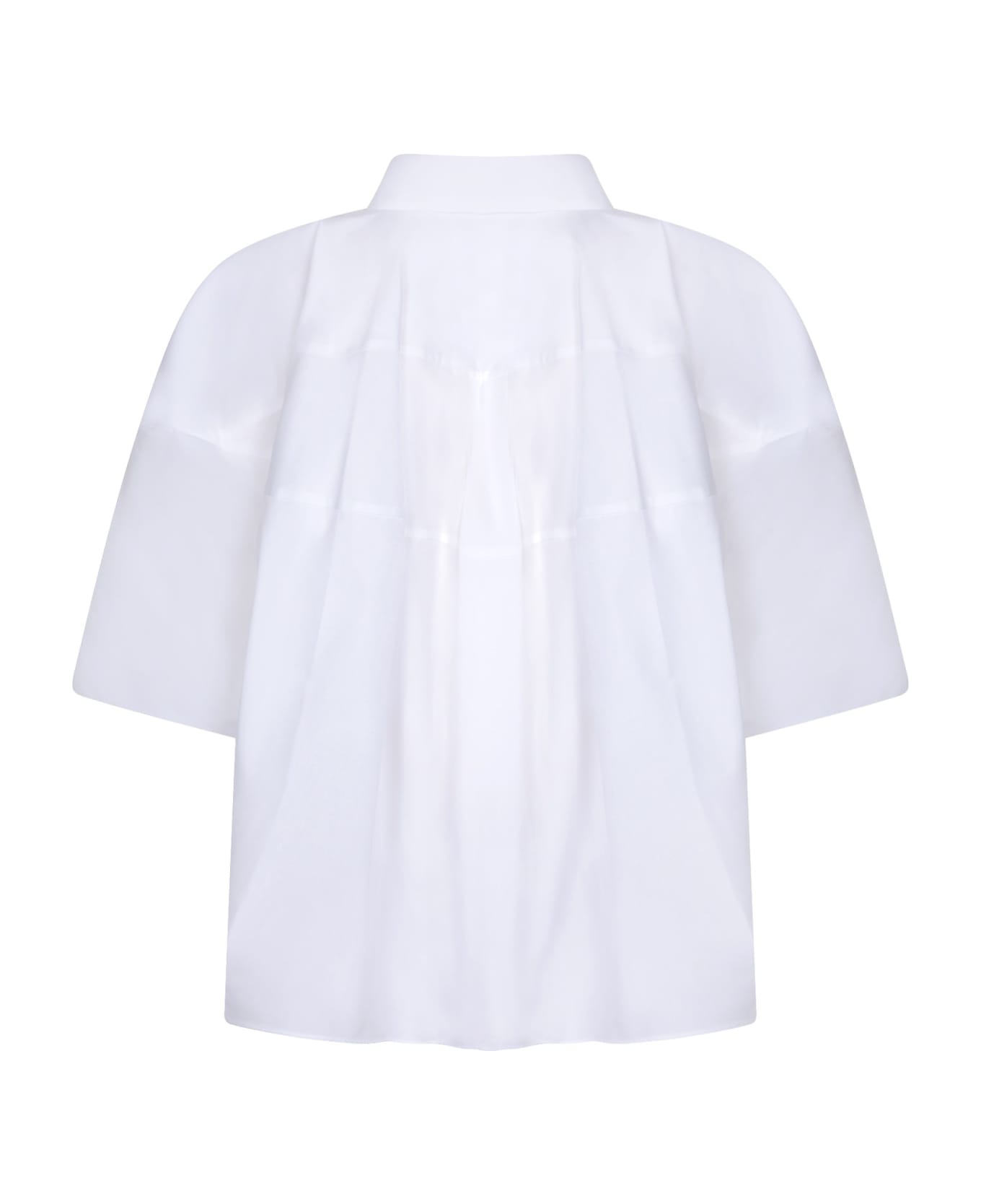 Sacai White Cotton Poplin Shirt - White