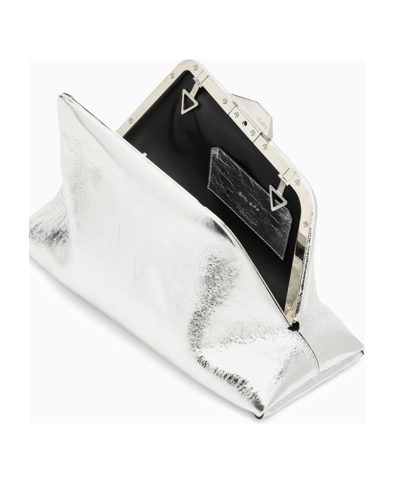 The Attico Day Off Silver Leather Clutch Bag - Silver トートバッグ