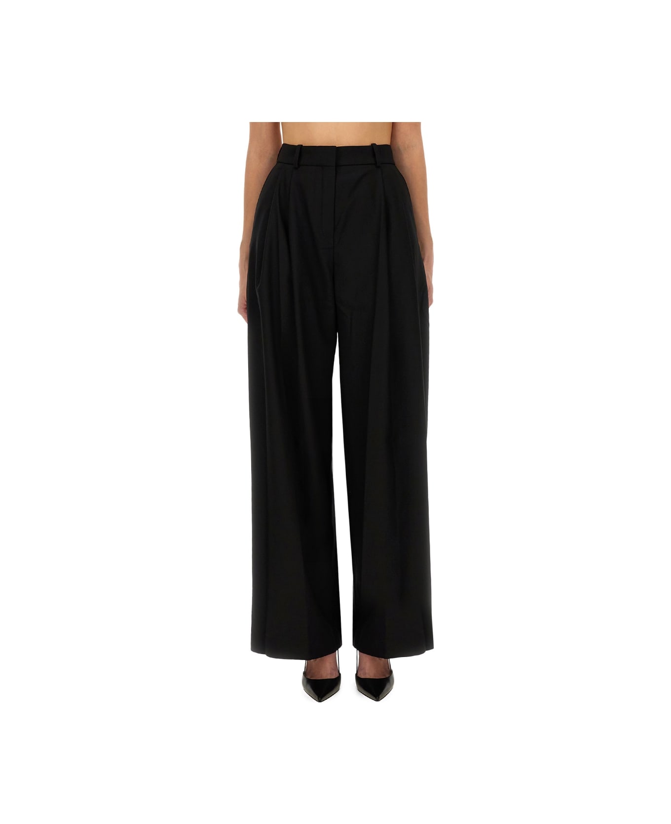 Nina Ricci Wide Pants - BLACK