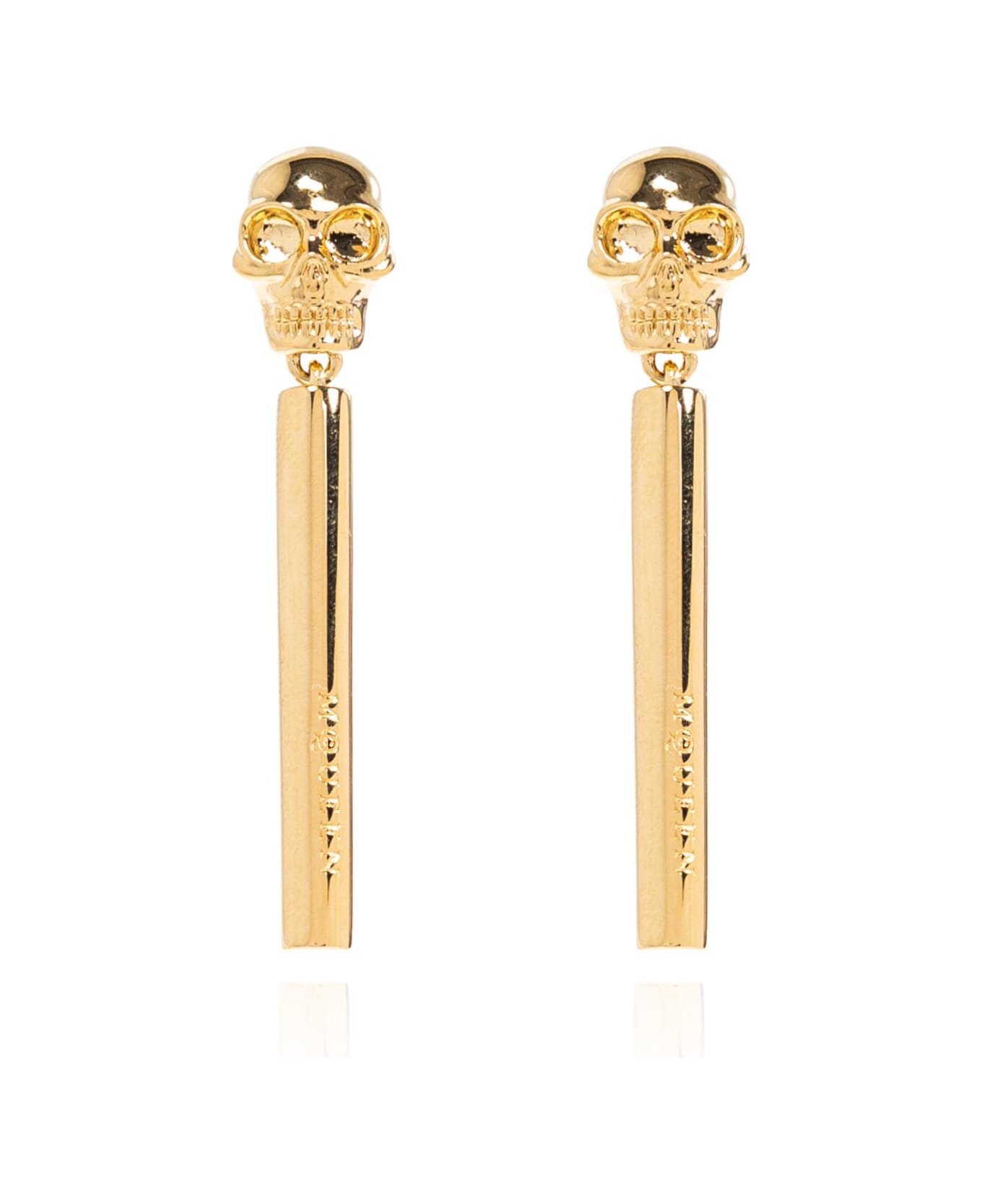 Alexander McQueen Logo Earrings - Golden
