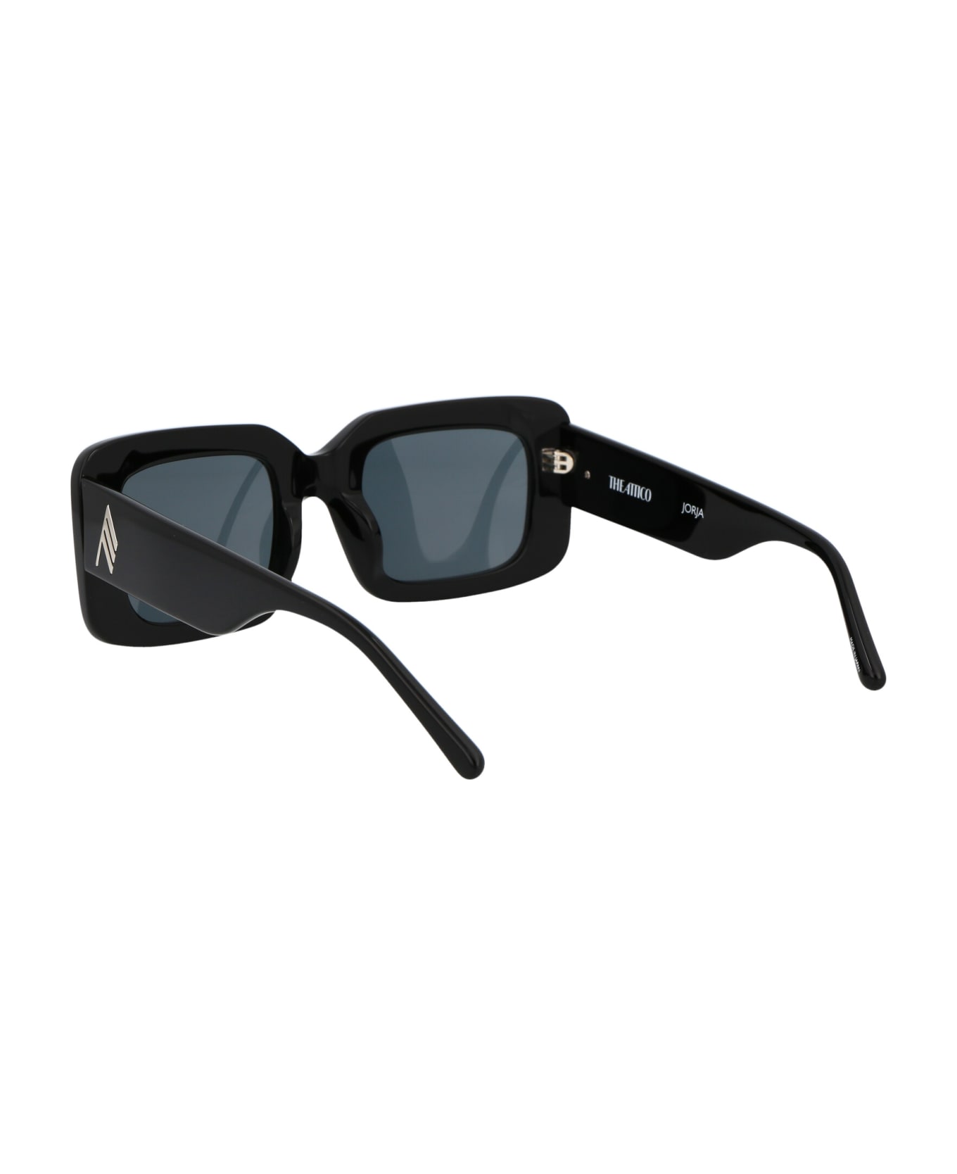 The Attico Jorja Sunglasses - BLACK/SILVER/GREY