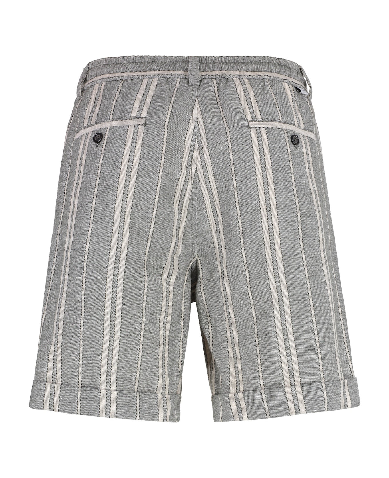 Paolo Pecora Striped Bermuda Shorts - green