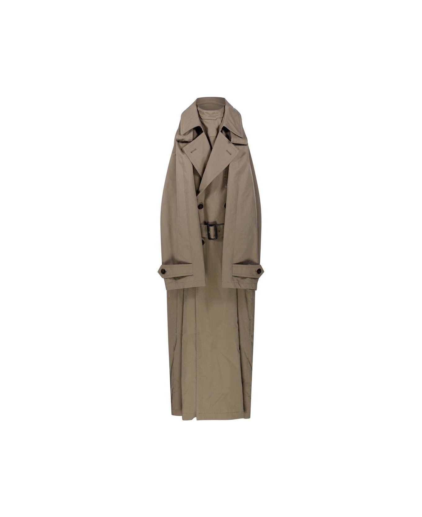 Balenciaga Suspended Trench Dress - Beige