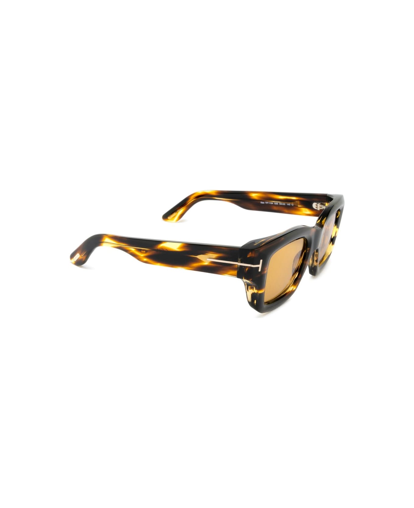 Tom Ford Eyewear Ilias Square Frame Sunglasses - 5052E - avana scura  / marrone