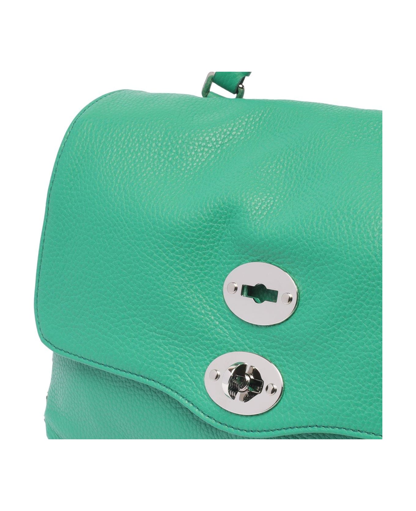 Zanellato Small Postina Foldover Top Tote Bag - Green Malachite