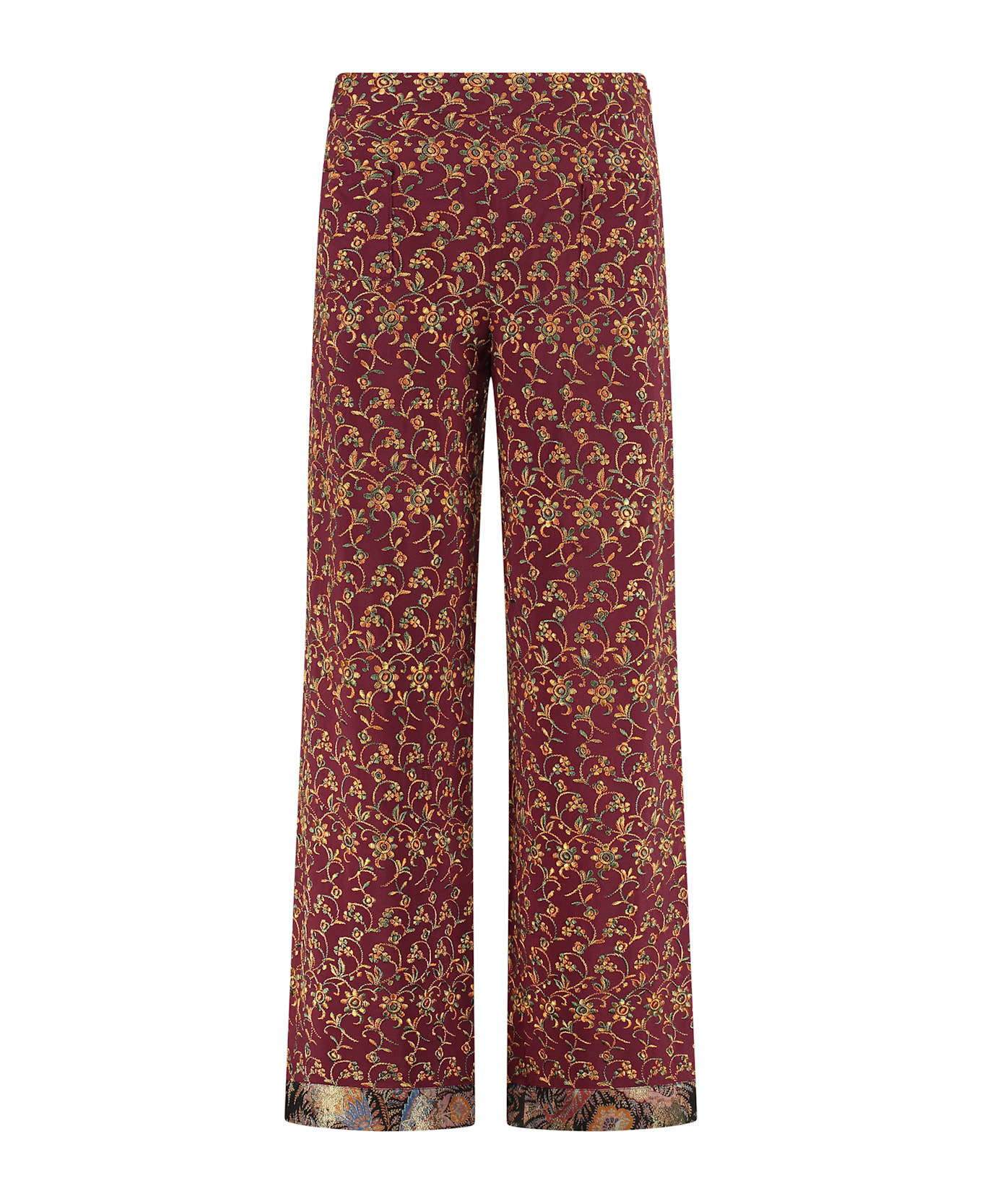 Etro Printed High-rise Trousers - Burgundy