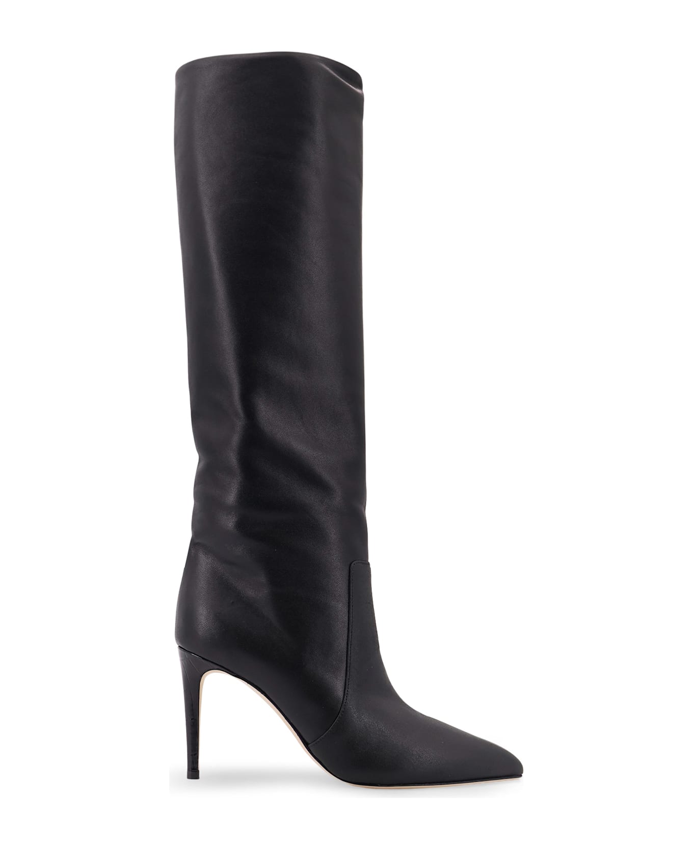 Paris Texas Stiletto Leather Boots - Black