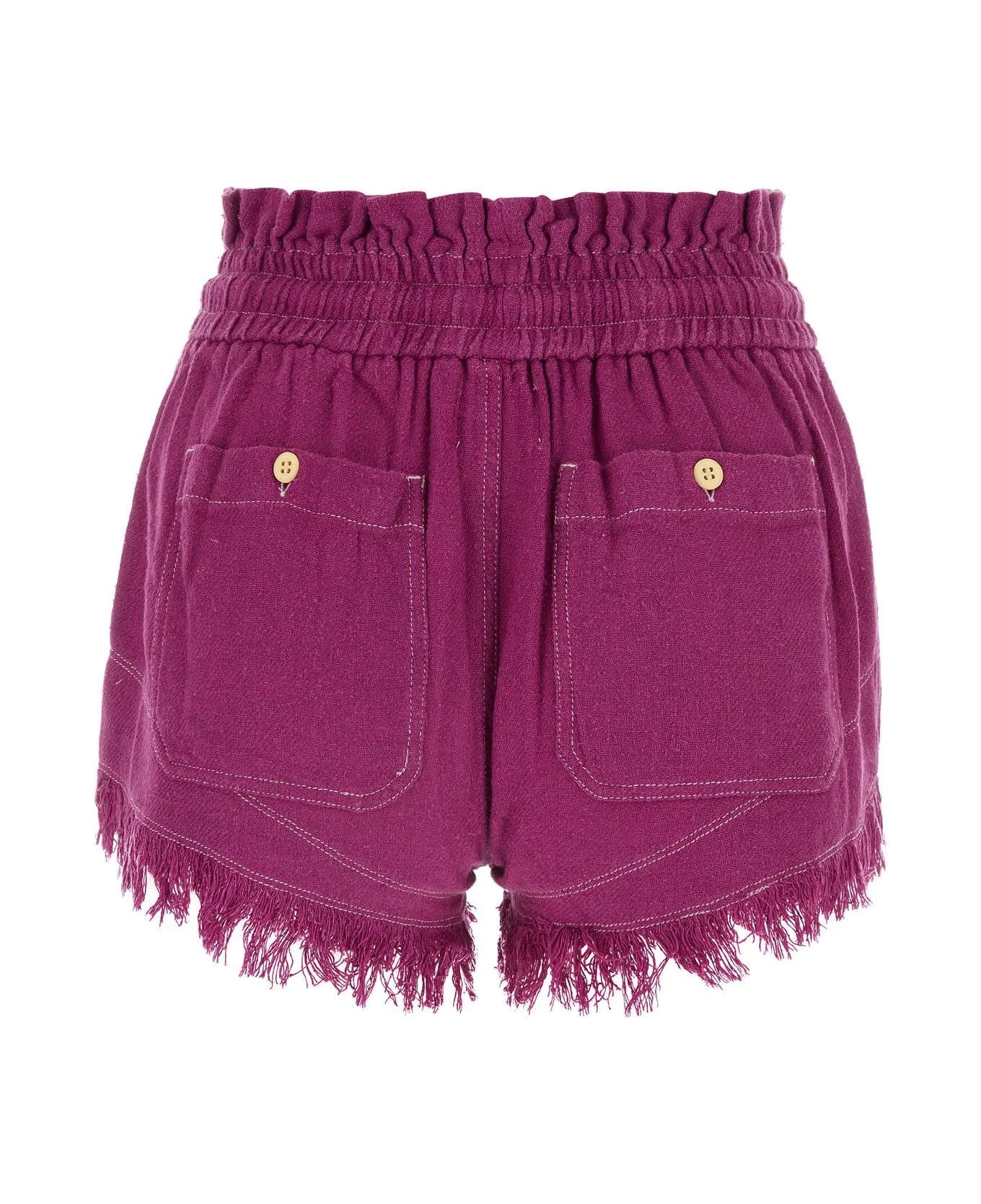 Marant Étoile Tyrian Purple Silk Talapiz Shorts - Mauve ショートパンツ