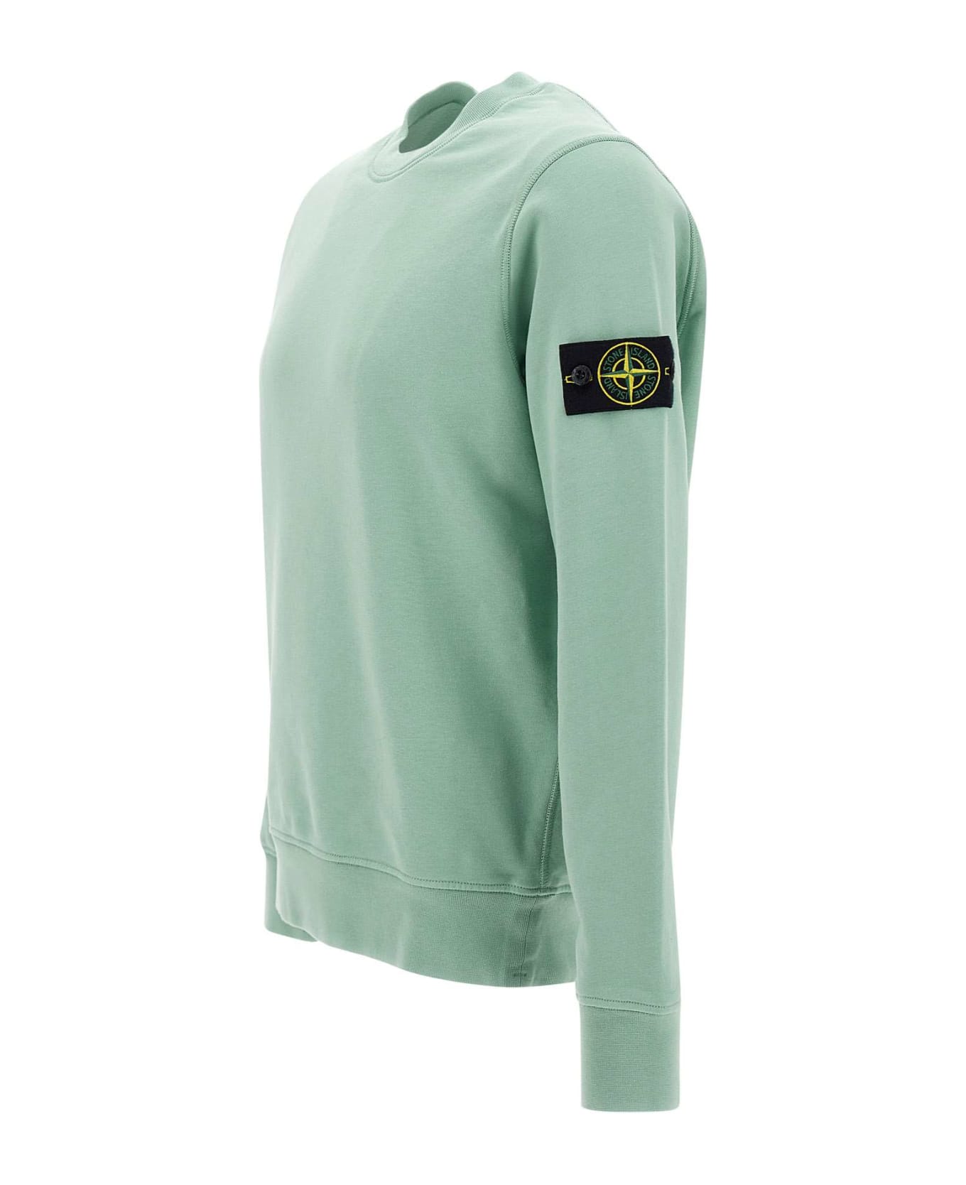 Stone Island Cotton Sweatshirt Fleece - GREEN