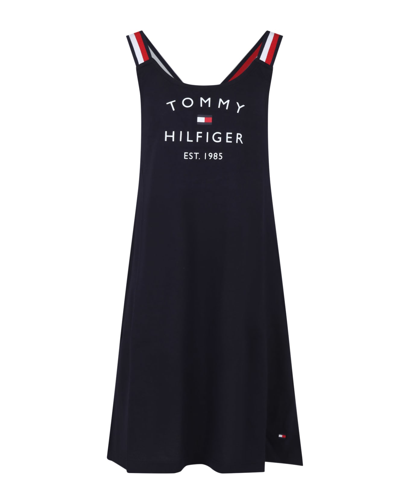 Tommy Hilfiger Blue Beach Cover-up For Girl With Logo - Blue