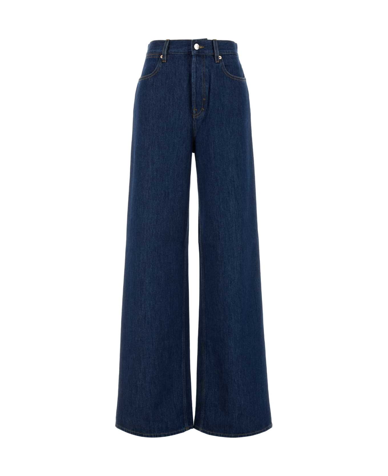 Gucci Denim Wide-leg Jeans - DARKBLUE