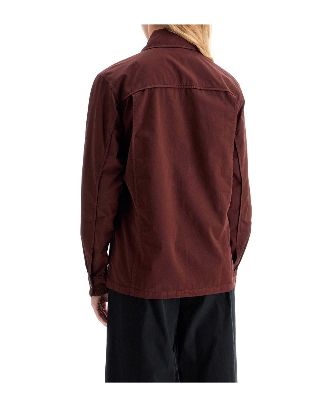 Lemaire Cotton Dyed In The Garment Shirt - COCOA BEAN (Red)