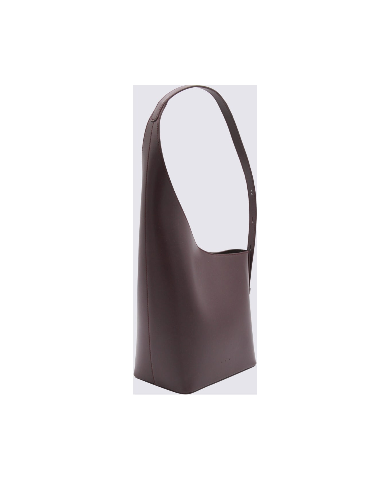 Aesther Ekme Purple Leather Demi Lune Shoulder Bag - Fig