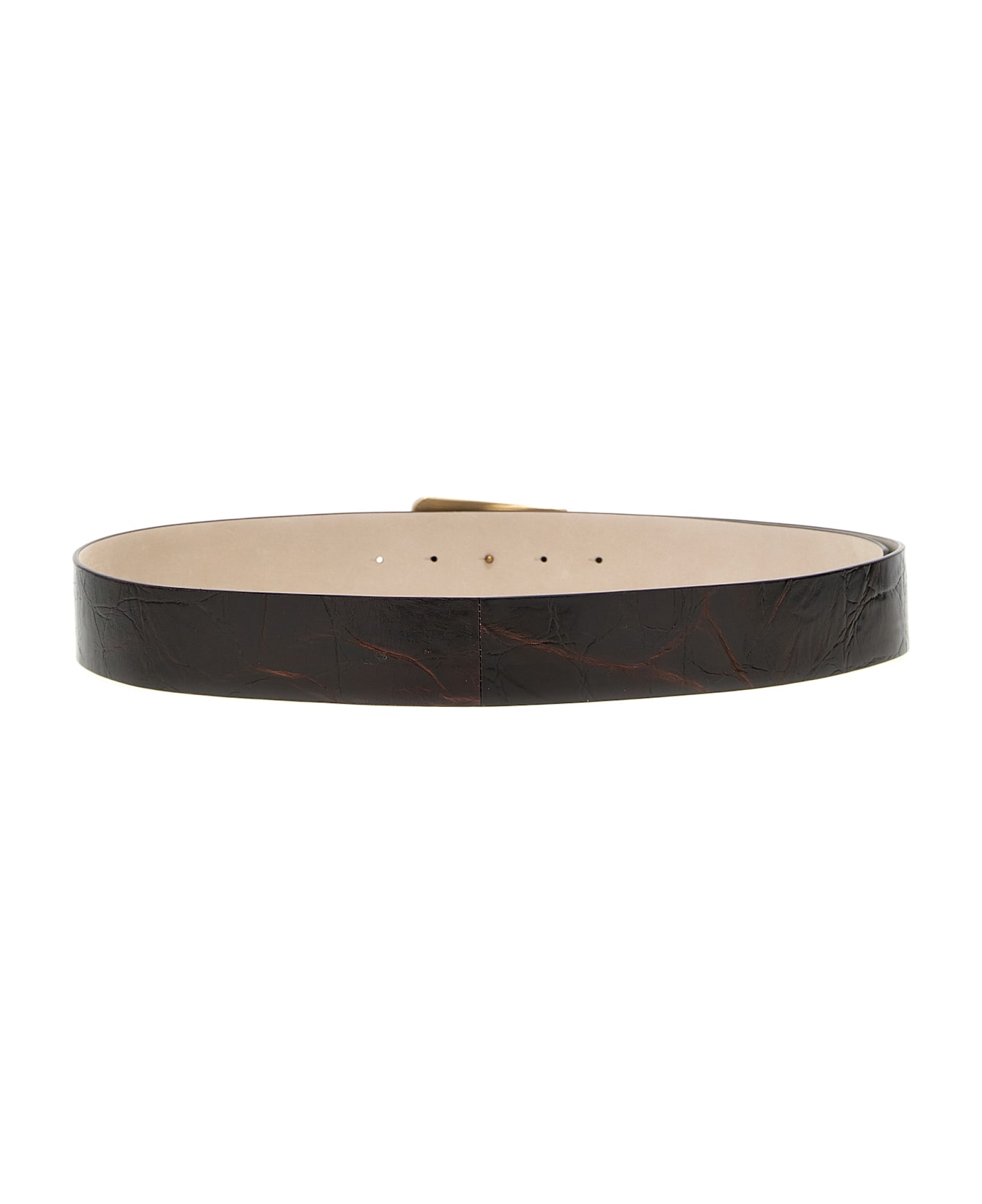 Brunello Cucinelli Craqué Leather Belt - Brown