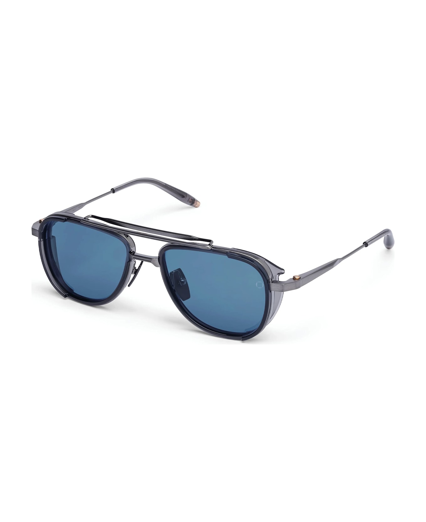 Akoni Spitzer - Brushed Black Palladium / Crystal Grey Sunglasses - Black/Grey