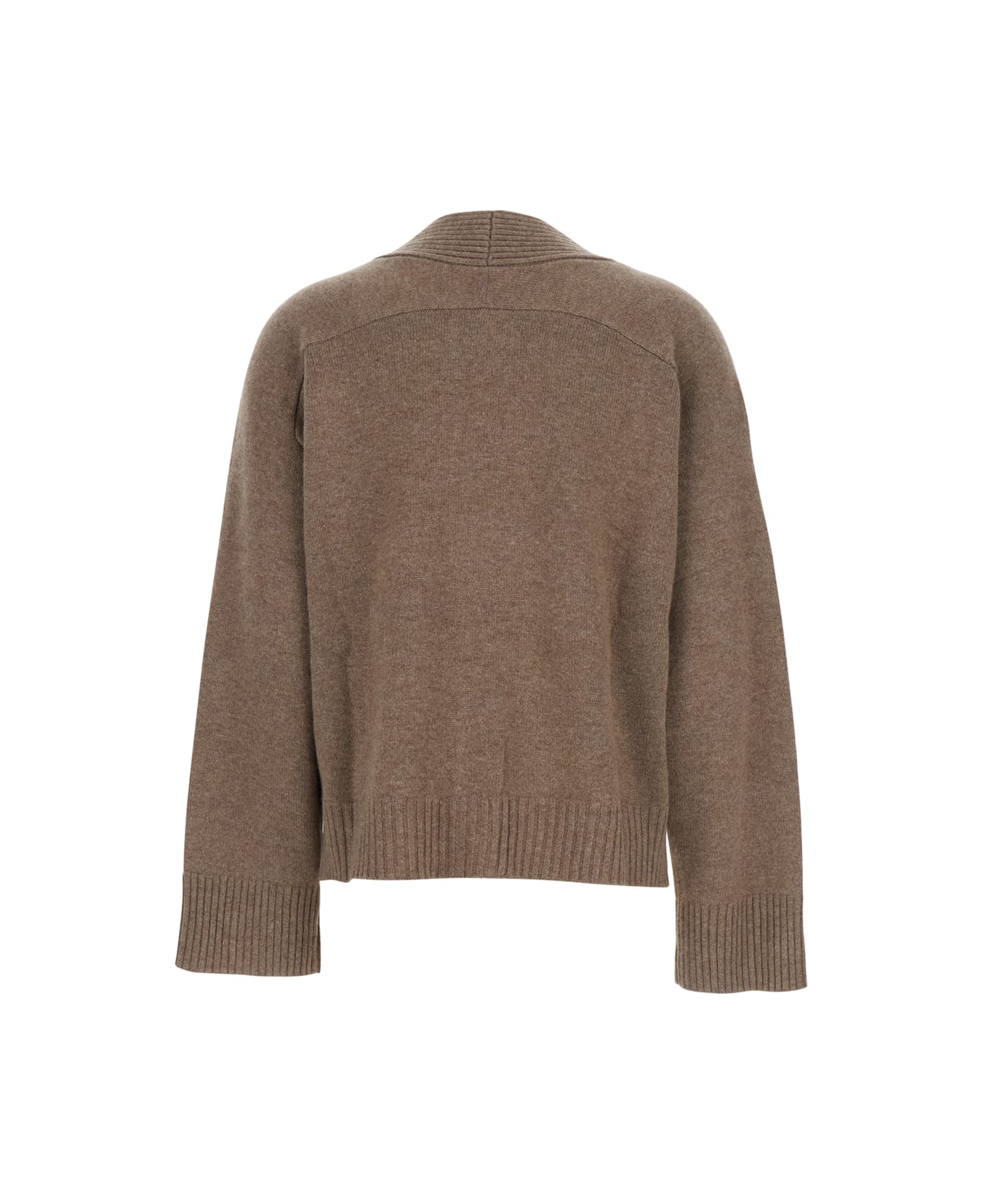 Loulou Studio 
kaia
 Brown Cardigan With V Neck In Cashmere Woman - NUDE