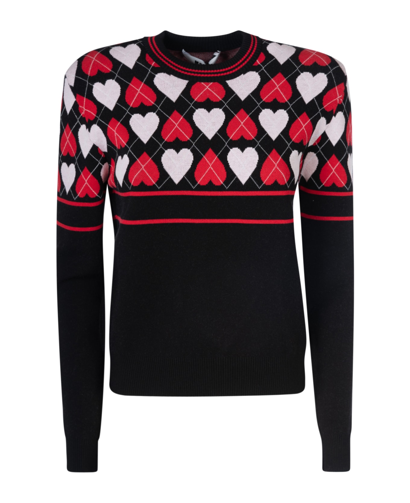MSGM Heart Sweater - Black