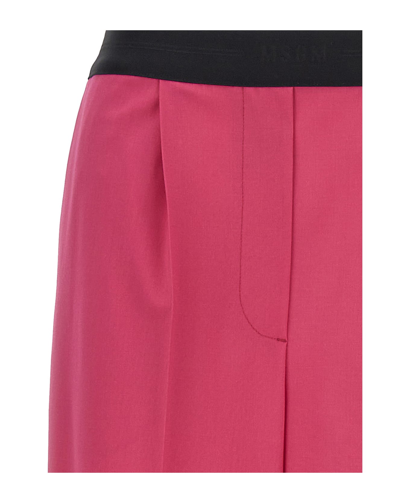 MSGM Pants With Front Pleats - Fuchsia