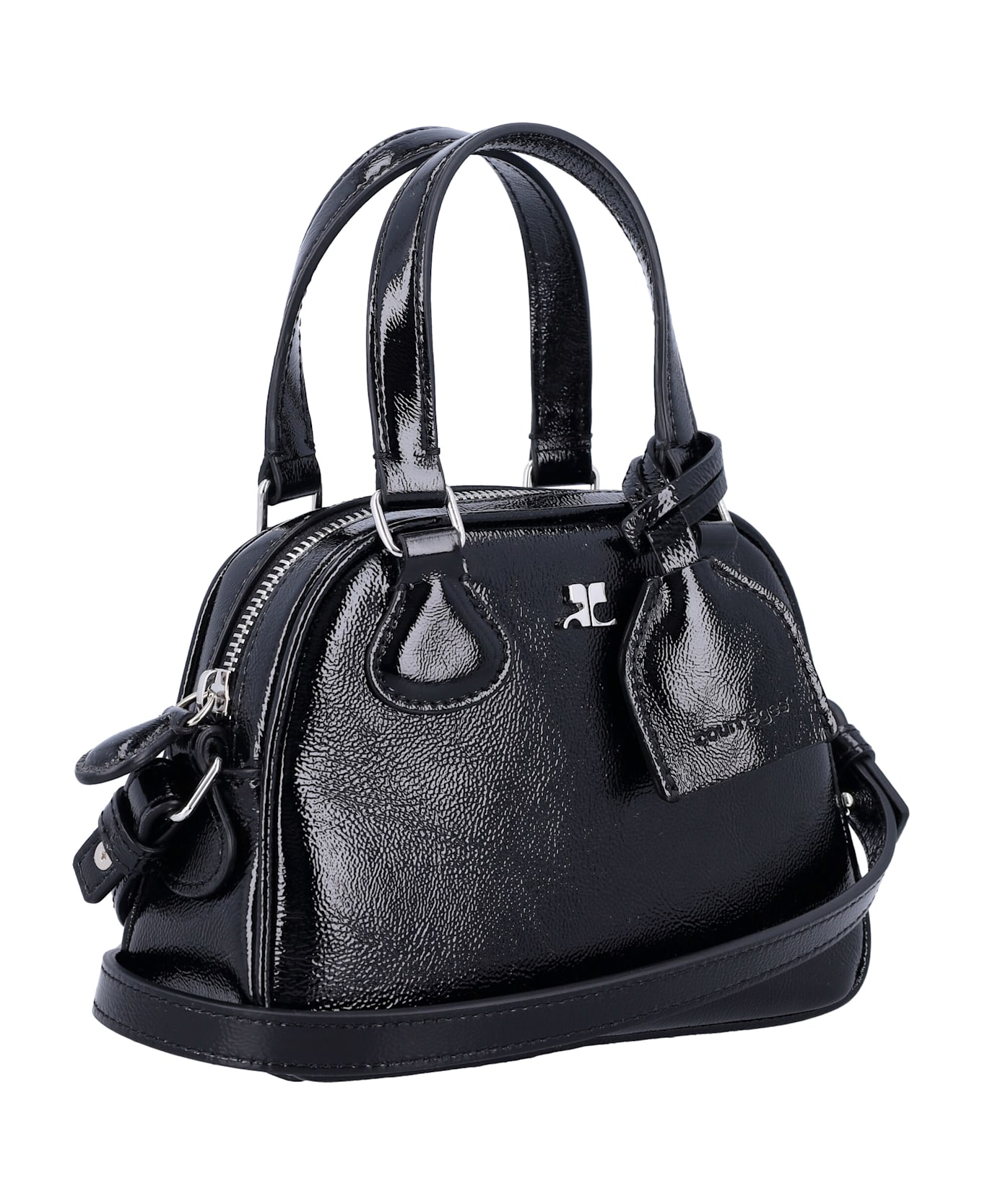 Courrèges Naplack Mini Bowliing Bag - BLACK