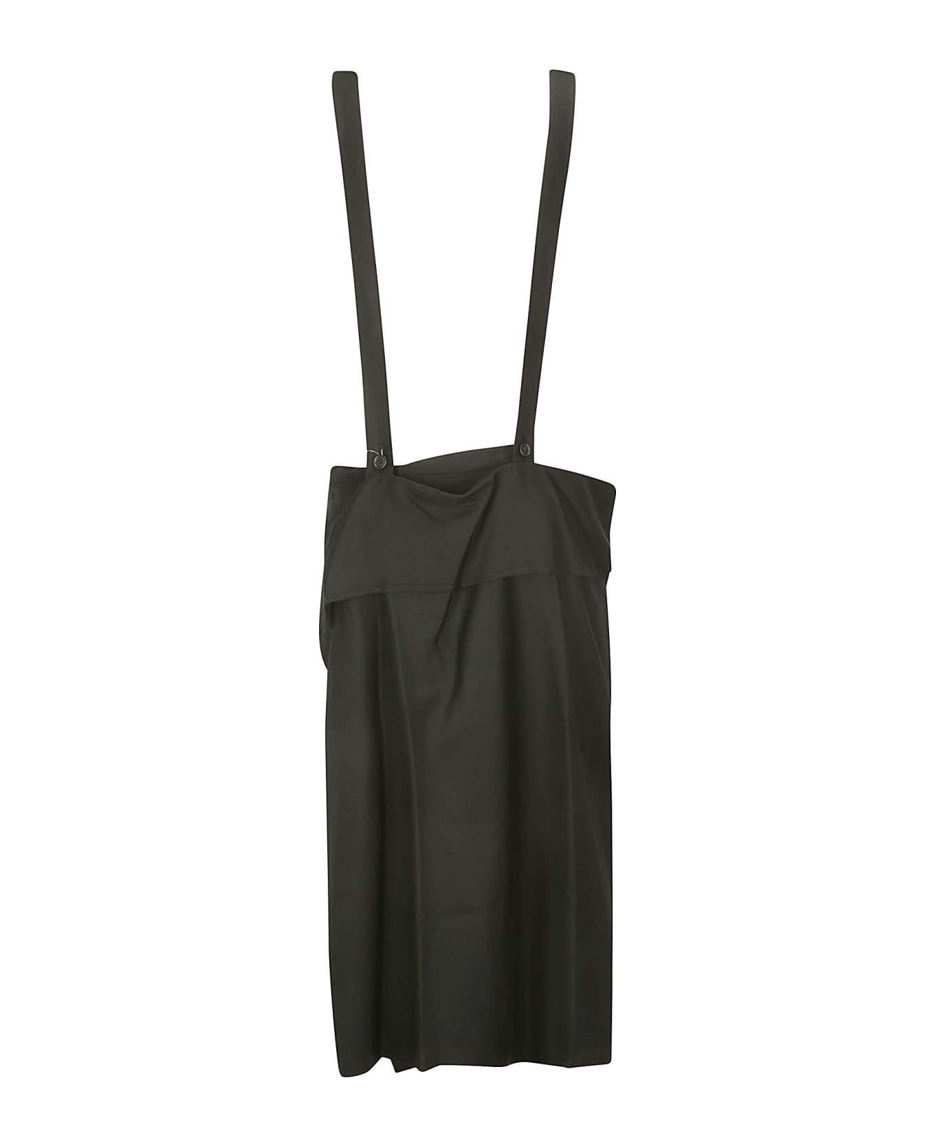 Yohji Yamamoto R-suspender Skirt - BLACK