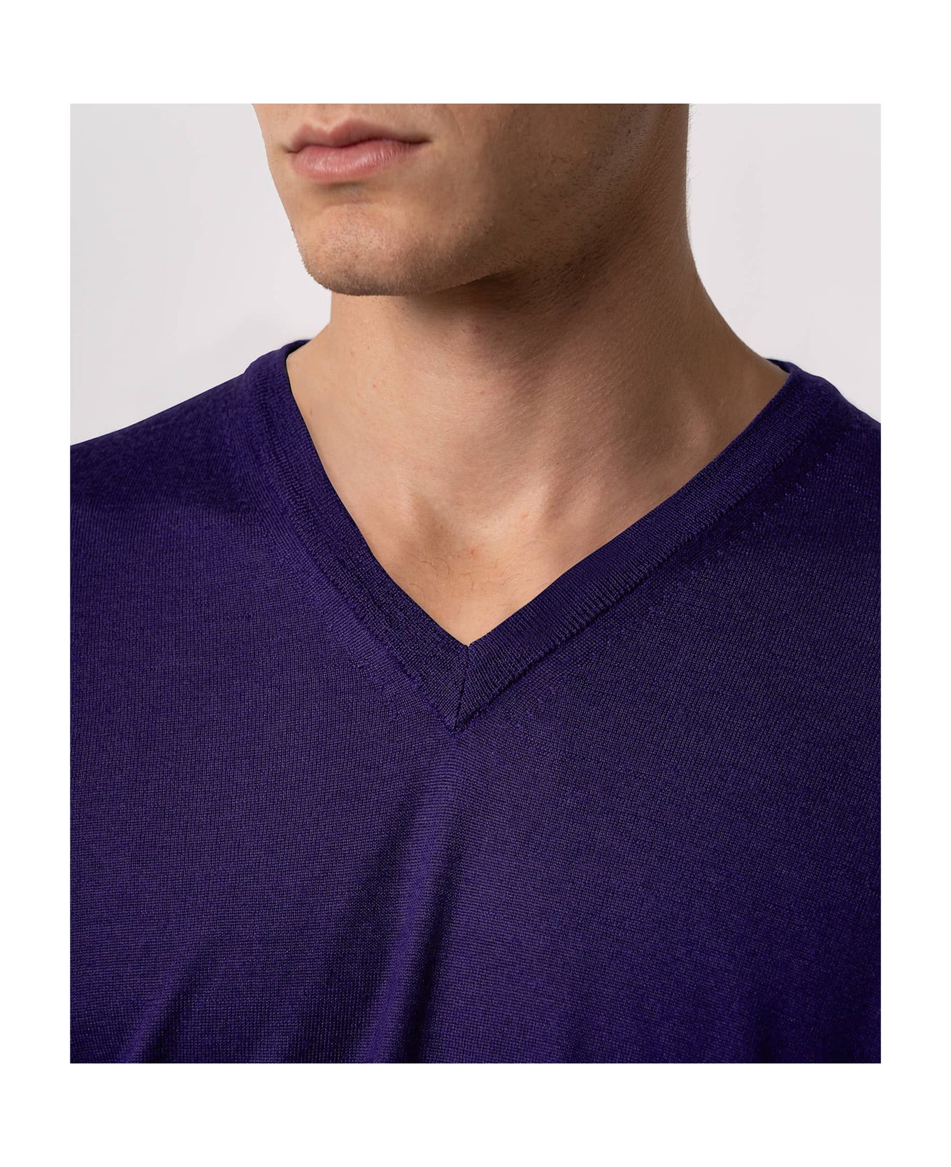 Larusmiani V-neck Sweater Pullman Sweater - Purple