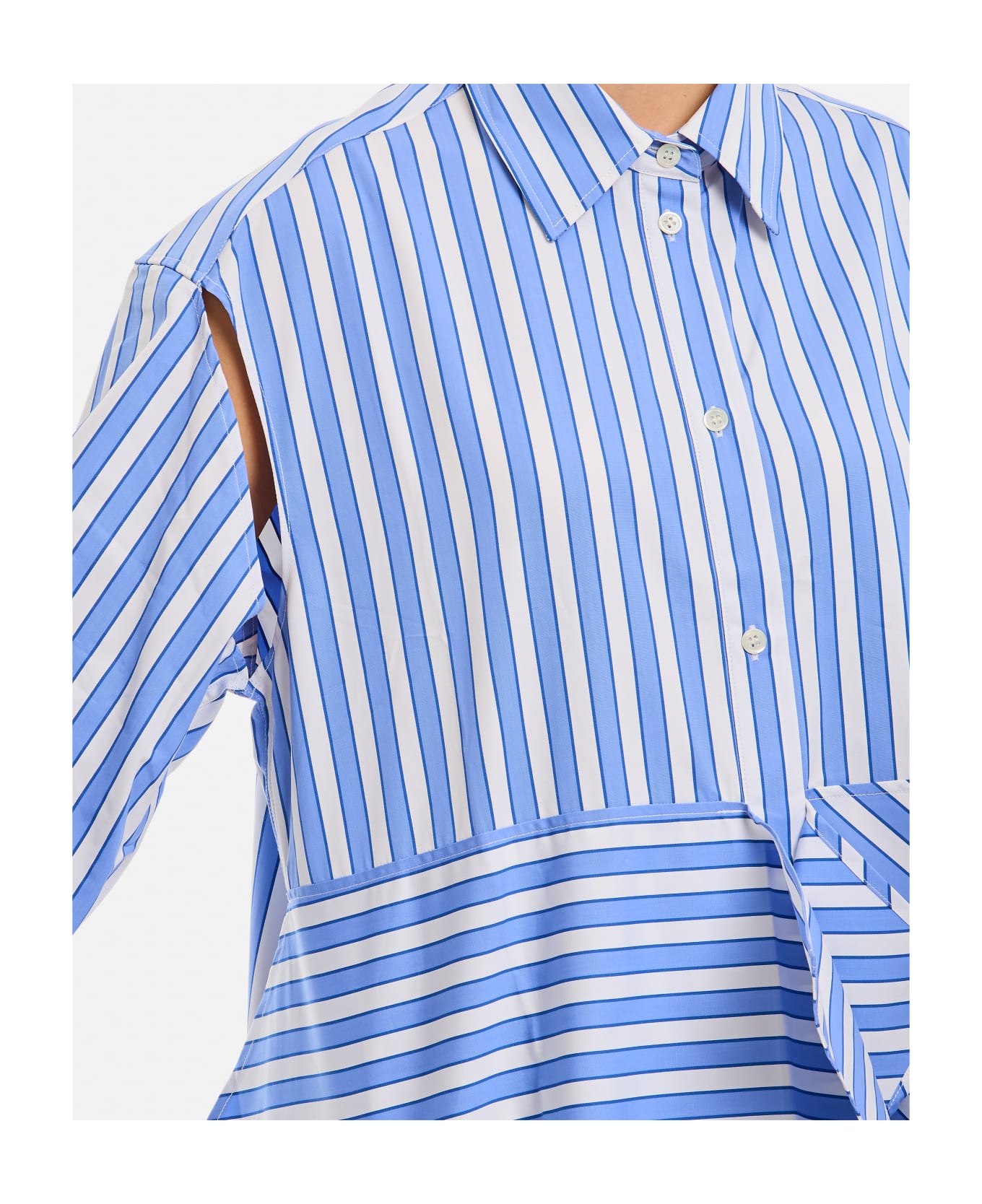 J.W. Anderson Peplum Drape Shirt - Clear Blue