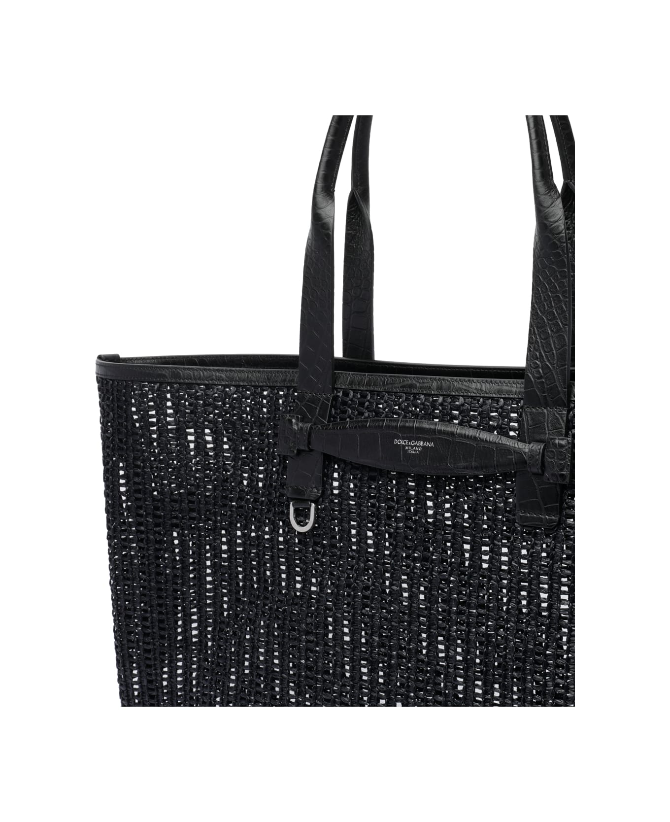 Dolce & Gabbana Crochet Shopping Bag - Black
